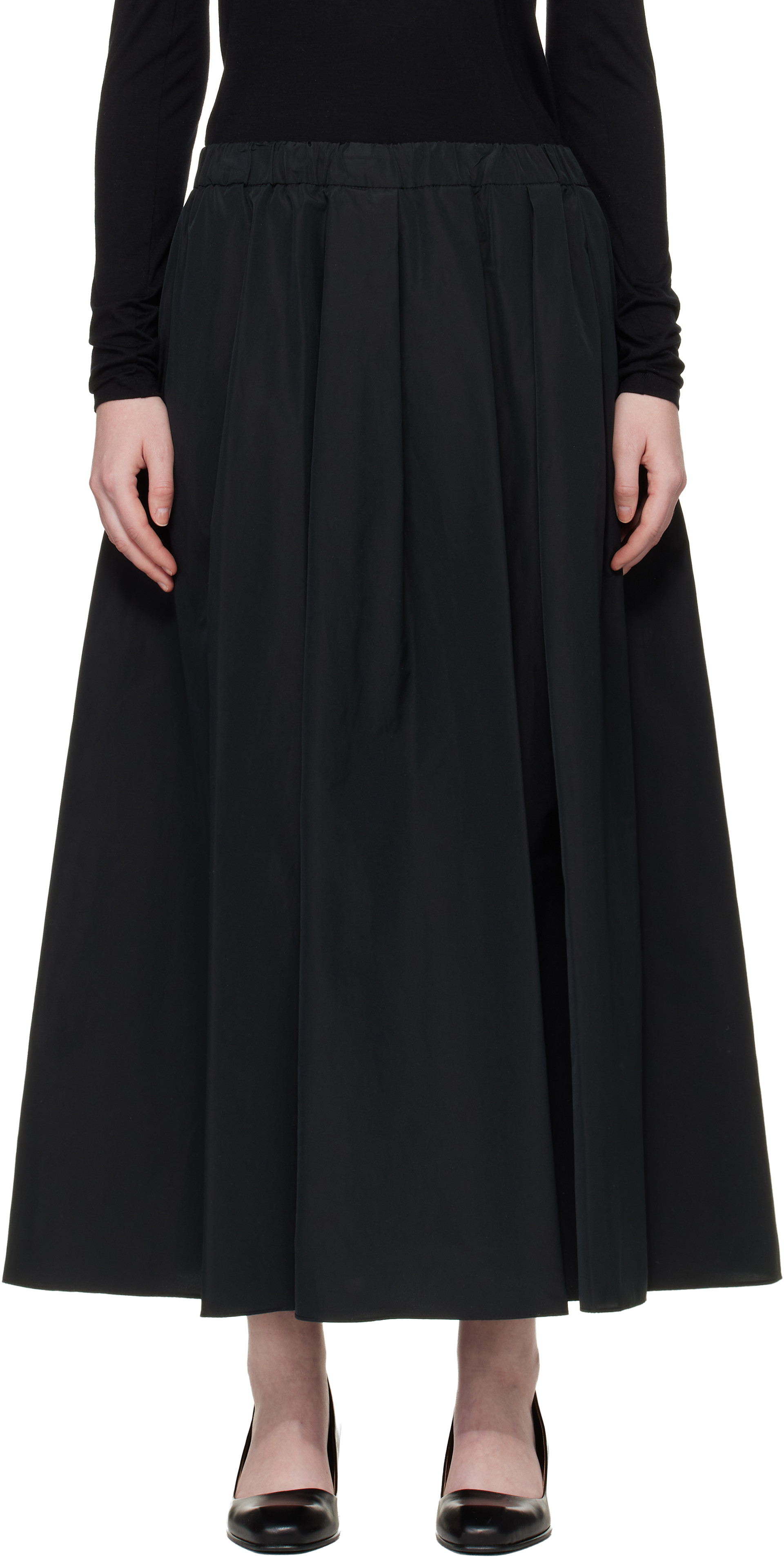 Weekend Max Mara: ブラック Curvato マキシスカート | SSENSE 日本