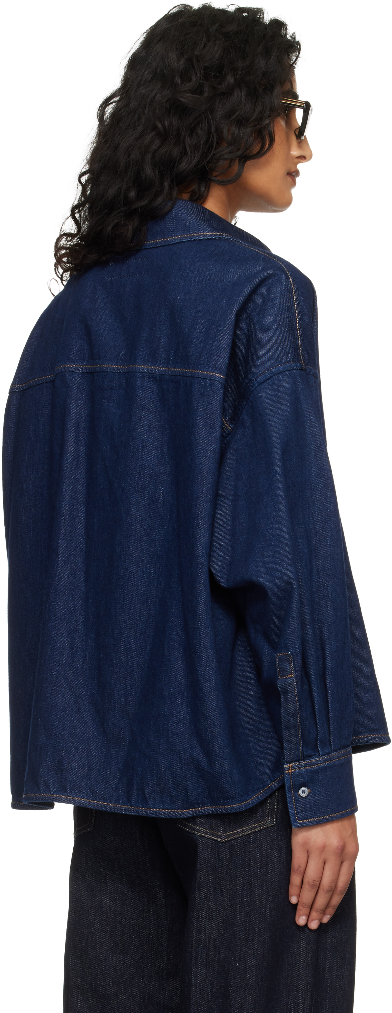 Weekend Max Mara: ネイビー Foggia デニムシャツ | SSENSE 日本