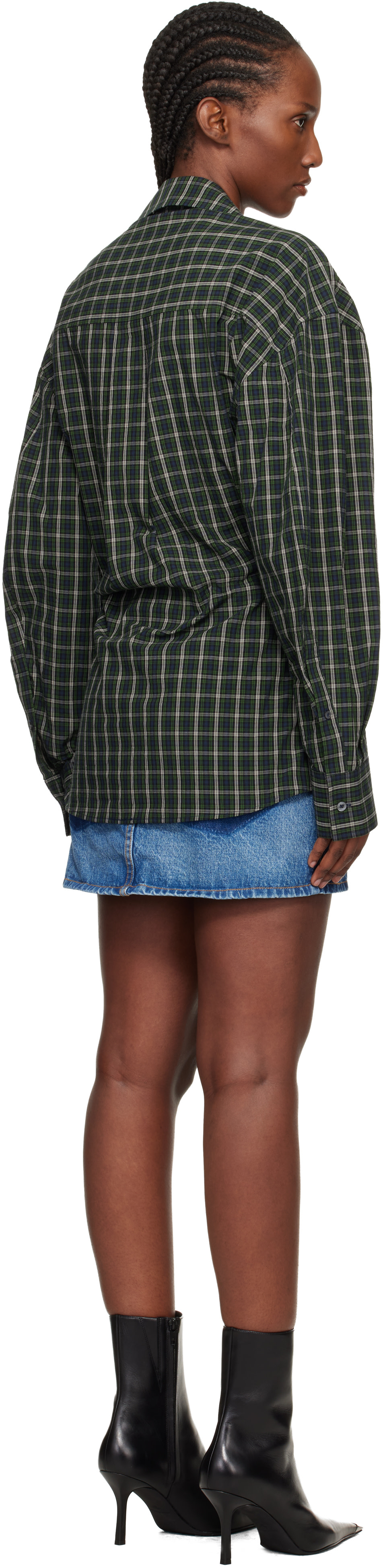 Alexander Wang - Robe courte verte à assemblage cache-cœur