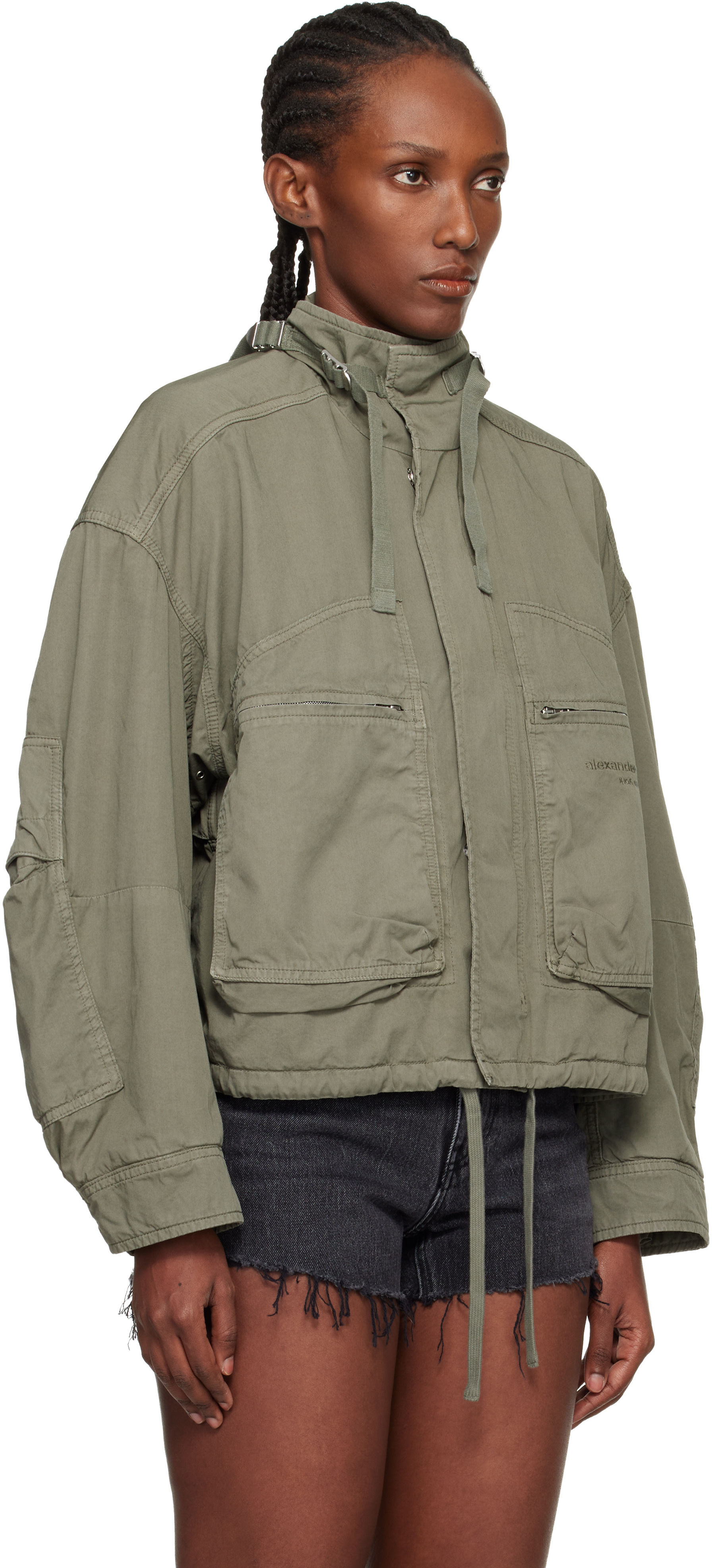 Alexander Wang: Khaki Articulated Cargo Jacket | SSENSE Canada