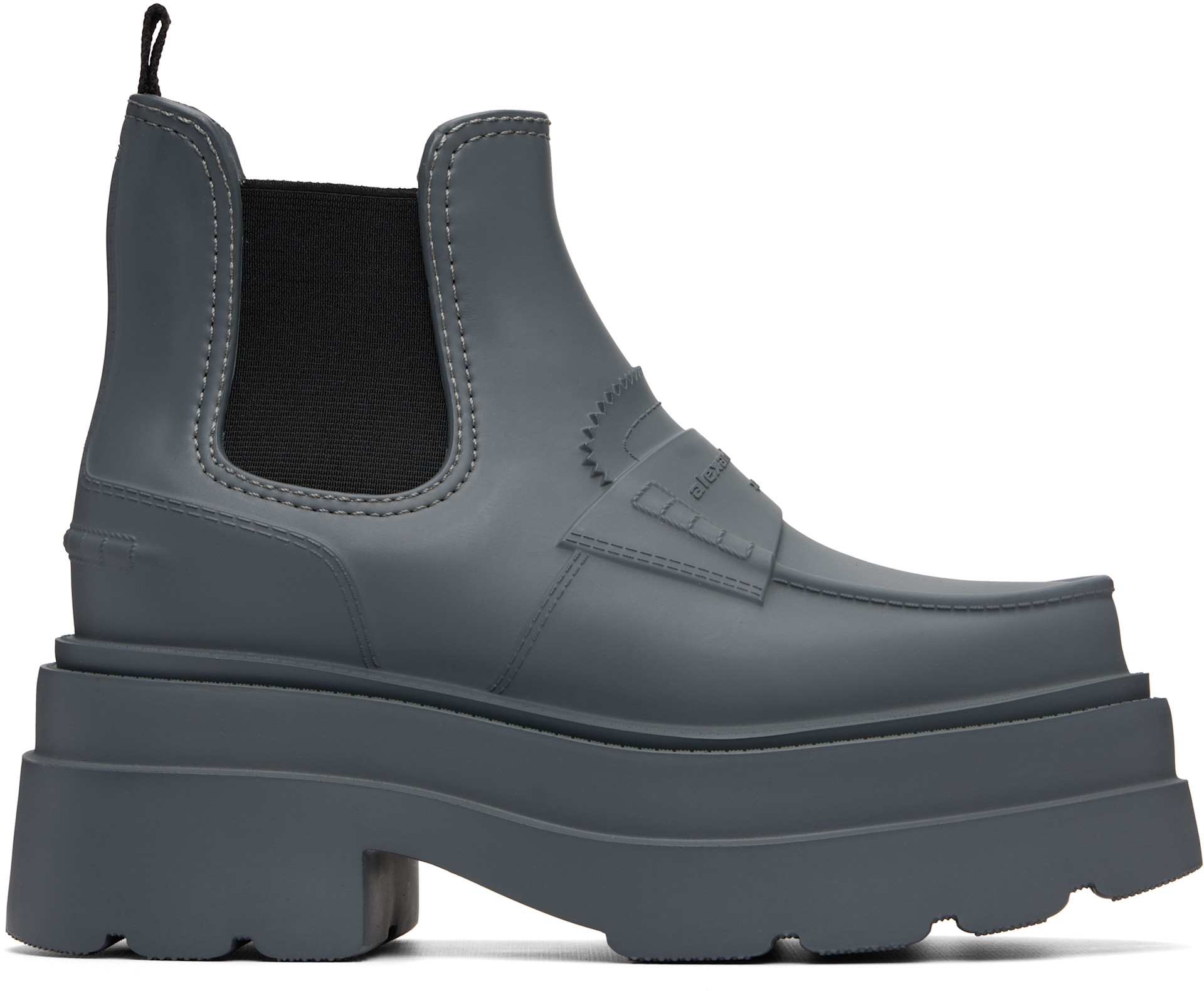 Alexander Wang: グレー Carter プラットフォーム レインブーツ