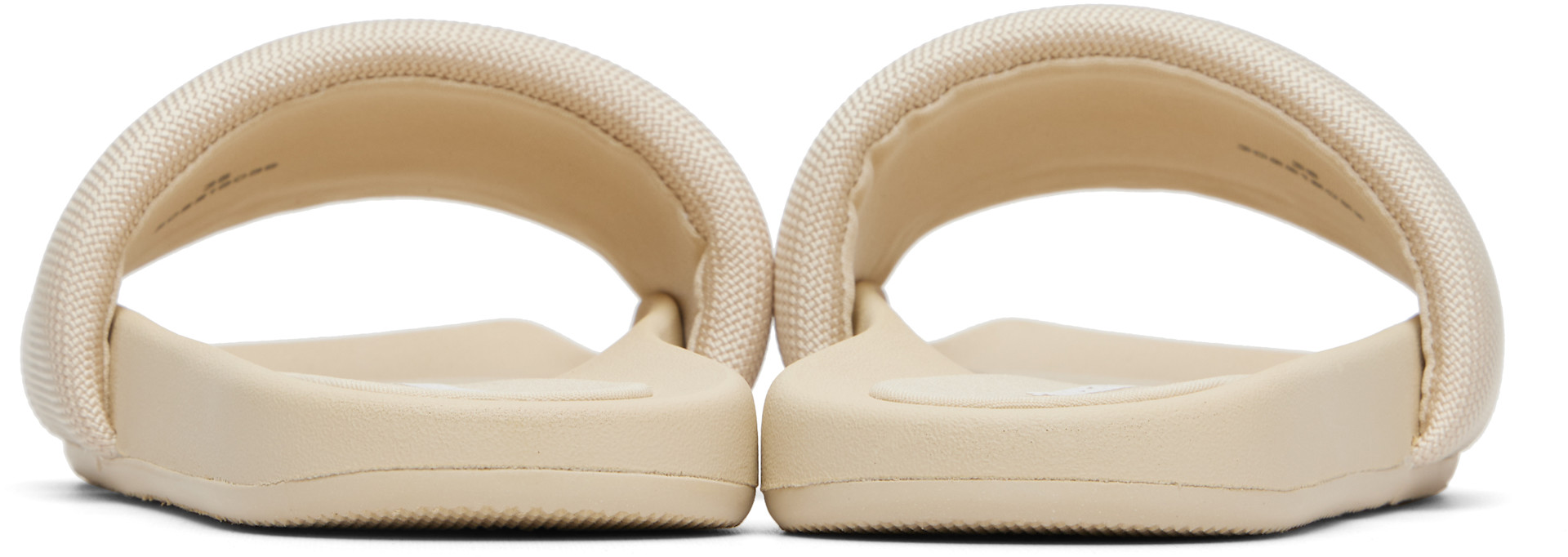 Alexander Wang: ベージュ 'AW' プールスライド | SSENSE 日本