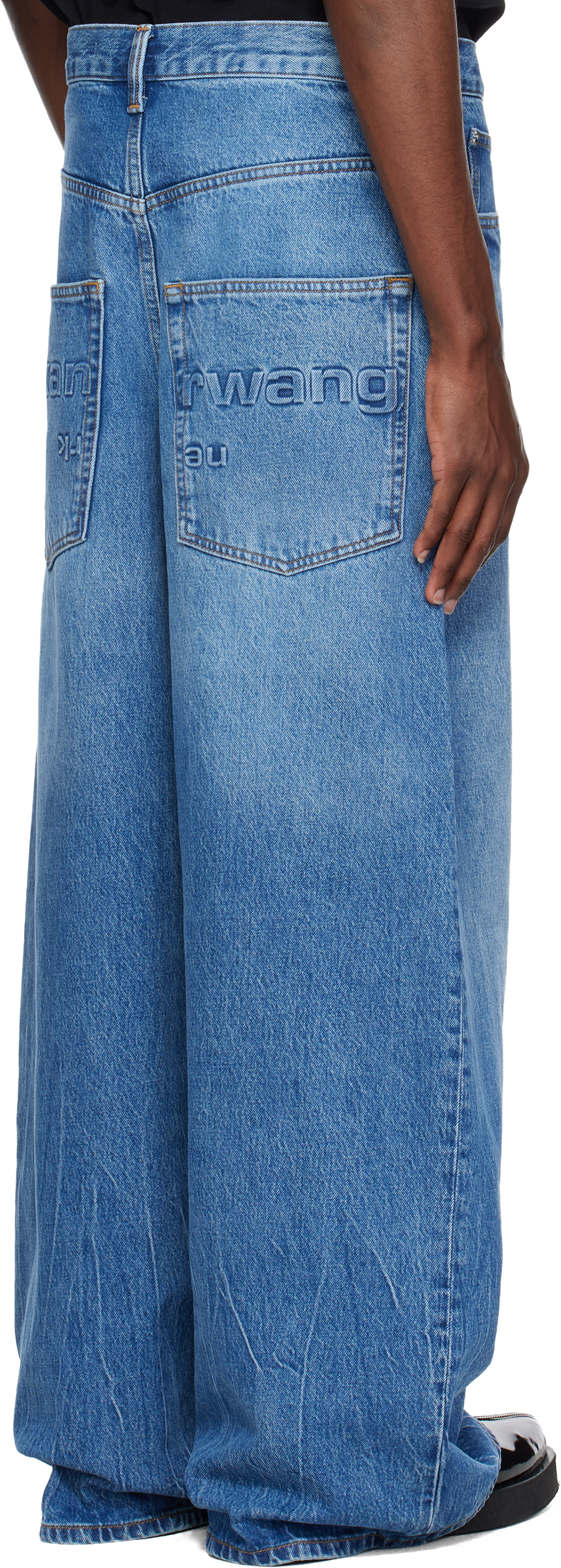 Alexander Wang - Jean ample Surge bleu à taille basse
