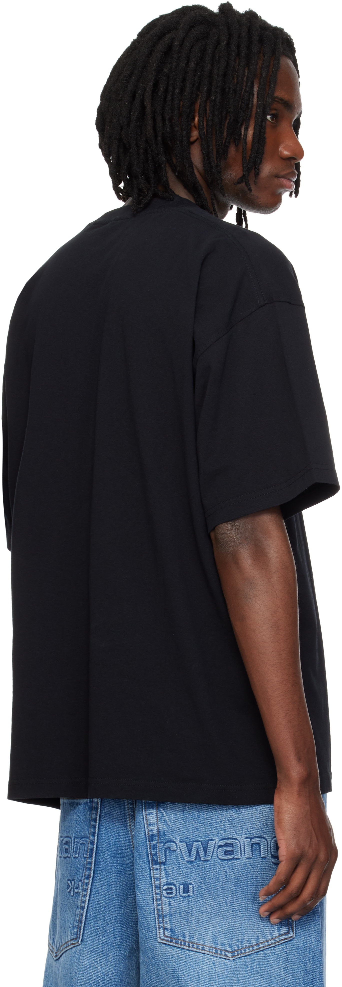 Alexander Wang: ブラック オーバーサイズ グラフィックTシャツ