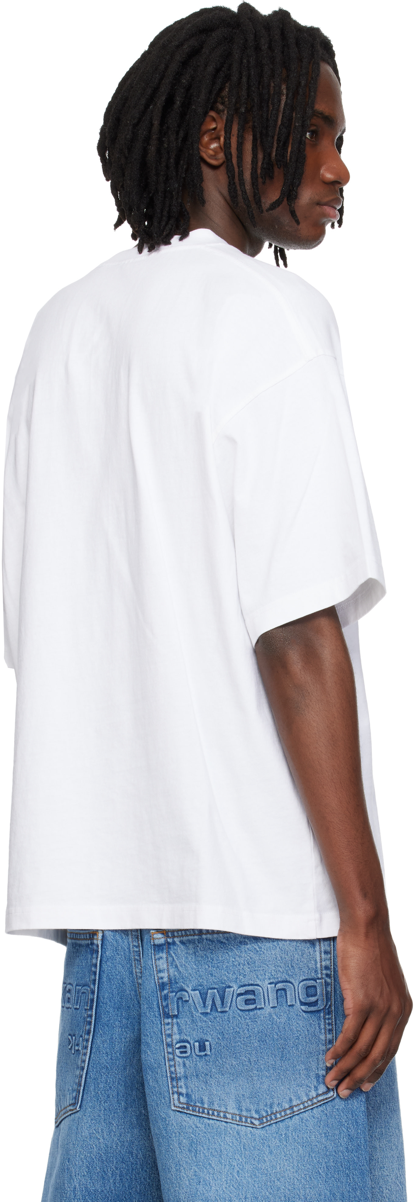 Alexander Wang: ホワイト オーバーサイズ グラフィックTシャツ