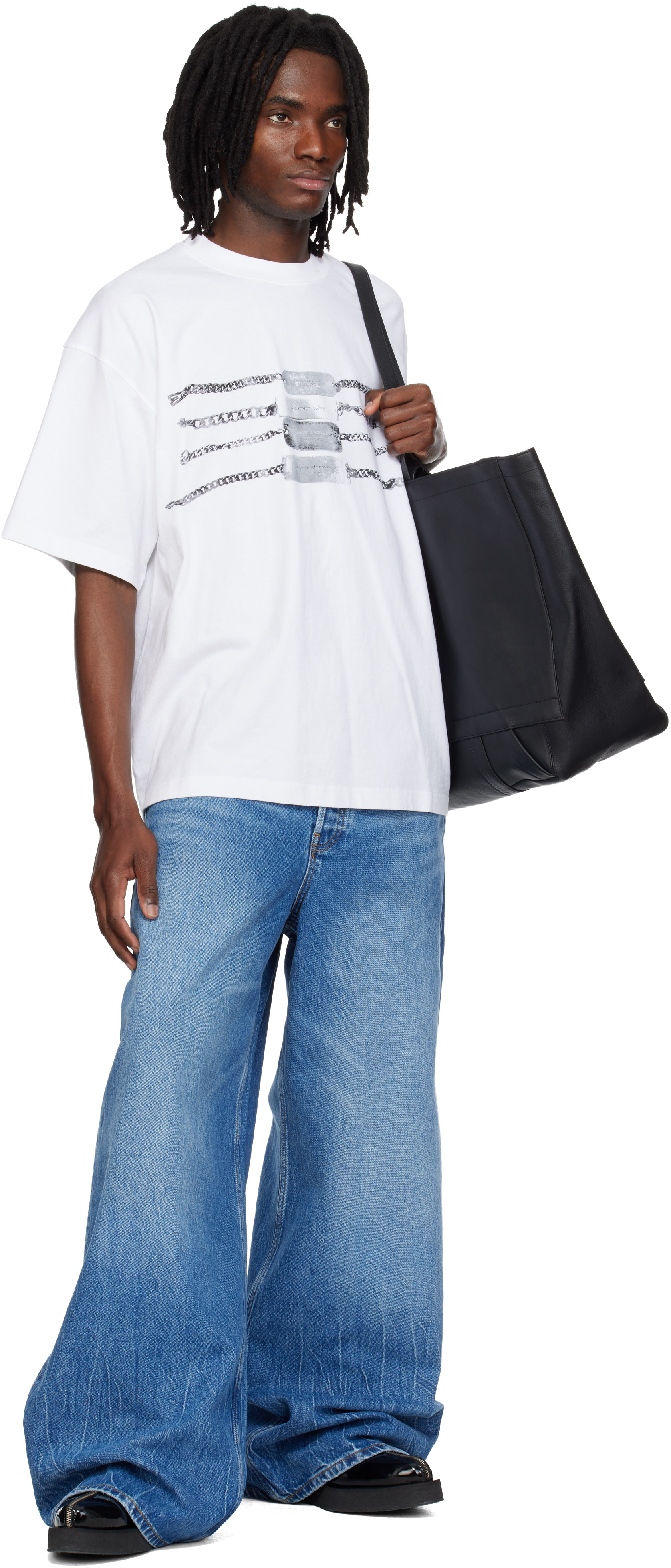 Alexander Wang: White Oversized Graphic T-shirt | SSENSE