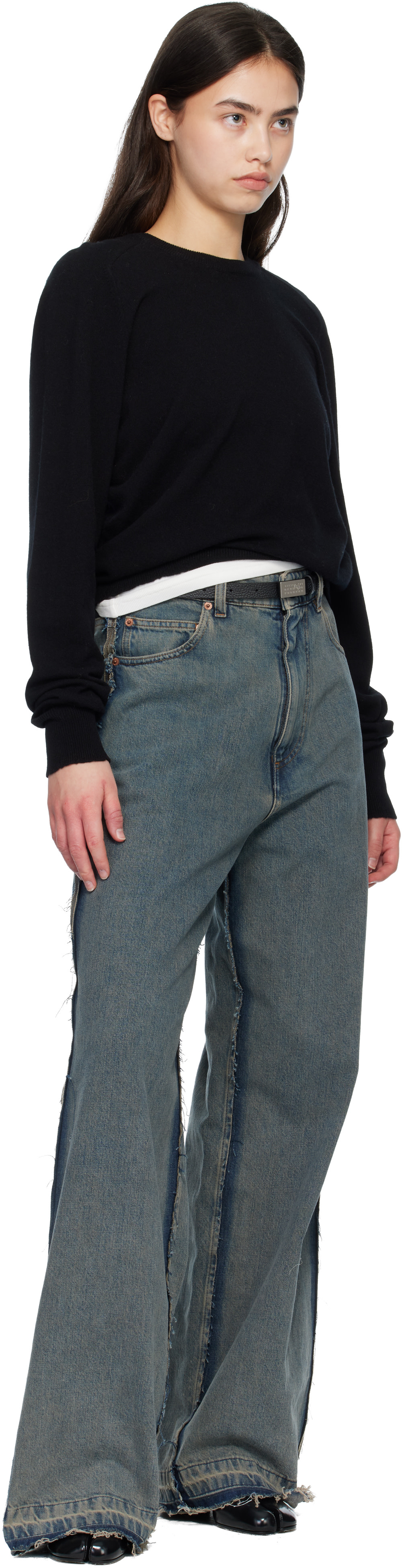 MM6 MAISON MARGIELA ブラック Numeric レザーベルト MM6 Maison Margiela: ブラック Numeric ベルト | SSENSE 日本
