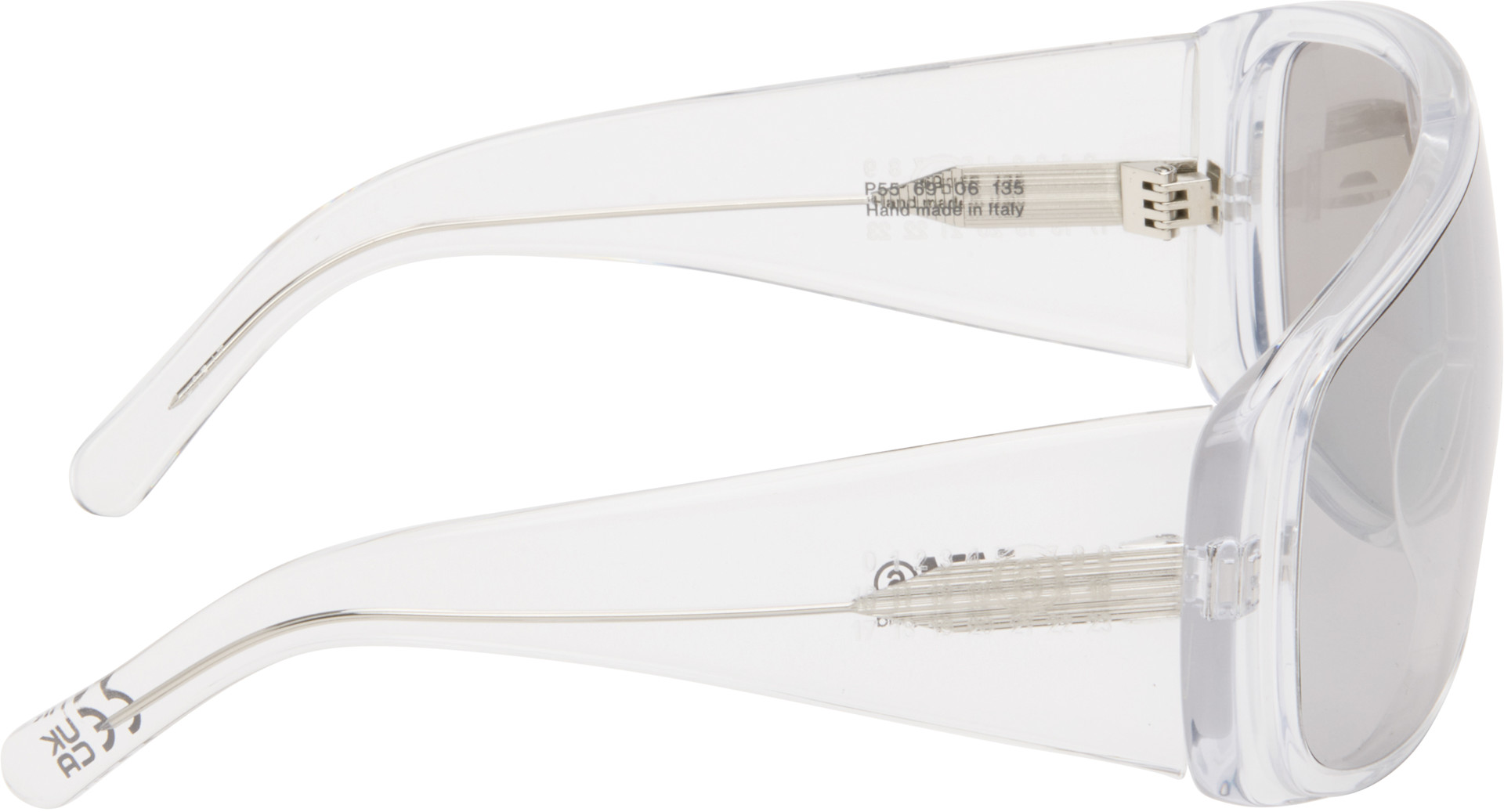 Maison Martin Margiela Clear Sunglasses Sunglasses Maison Martin Margiela Silver in Metal - 65454536 main image 2