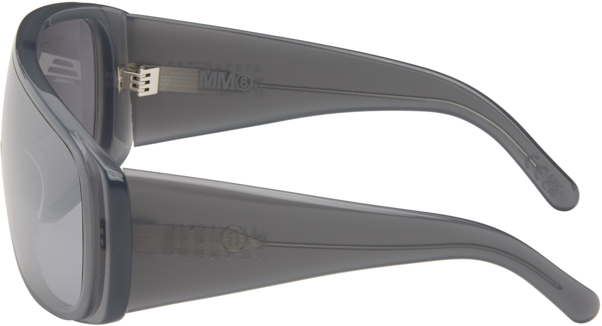 MM6 Maison Margiela: Gray Mask Sunglasses | SSENSE