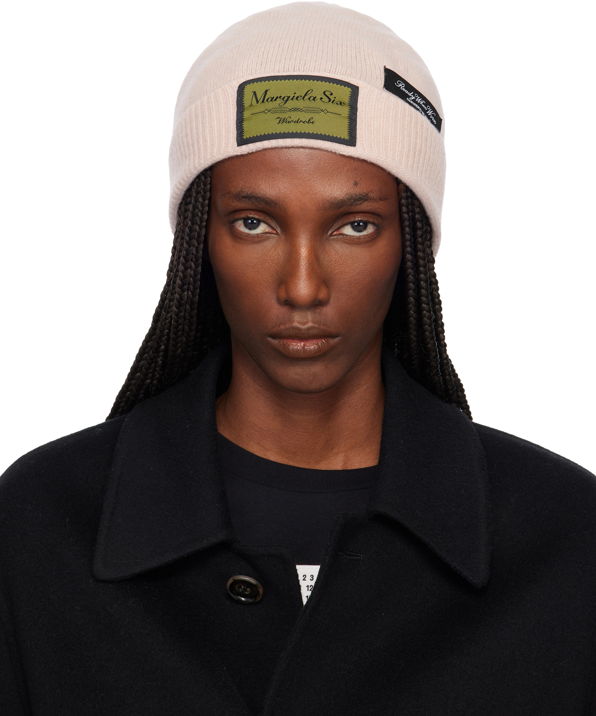 MM6 Maison Margiela: ピンク Access Labels Story ビーニー | SSENSE 日本
