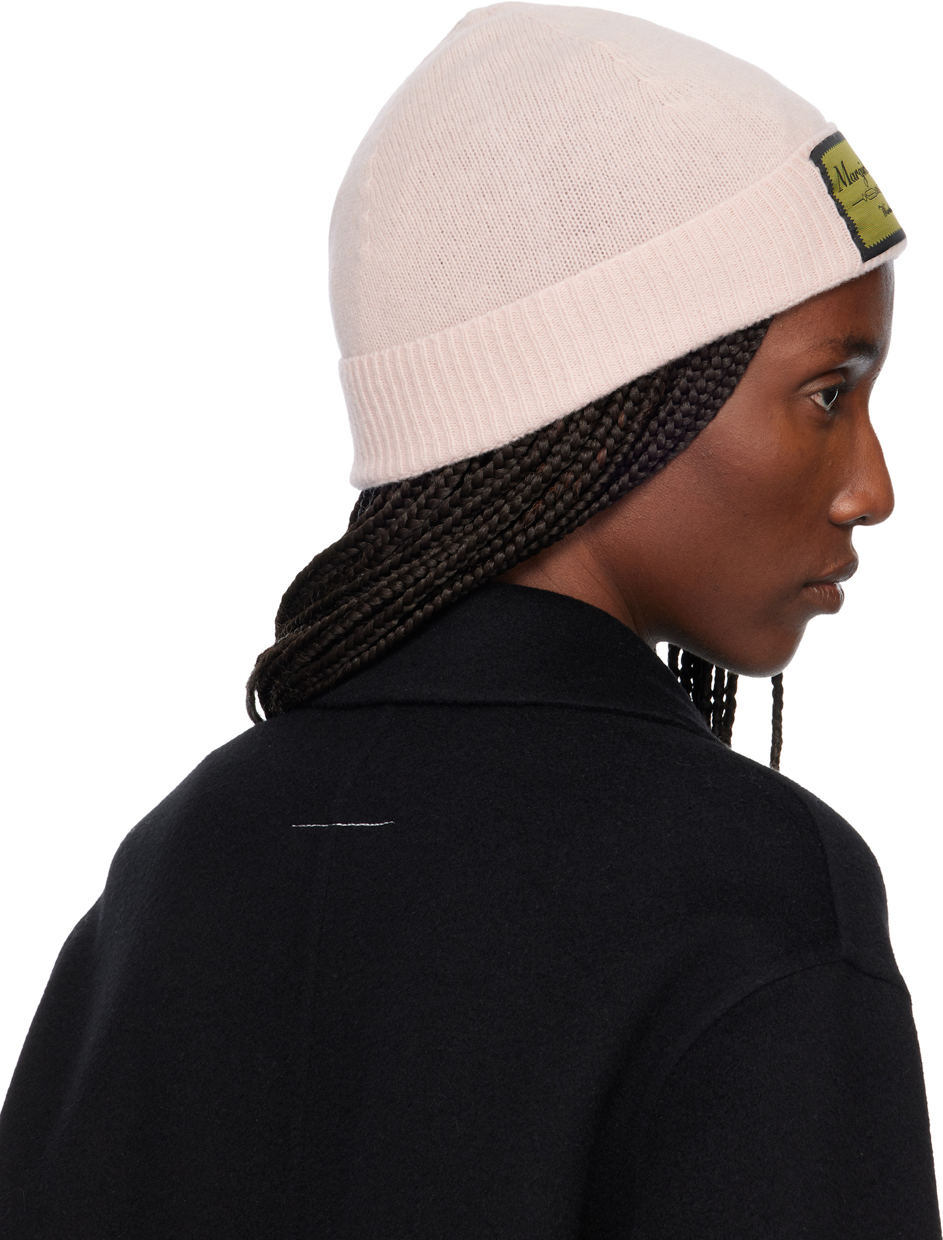 MM6 Maison Margiela: ピンク Access Labels Story ビーニー | SSENSE 日本