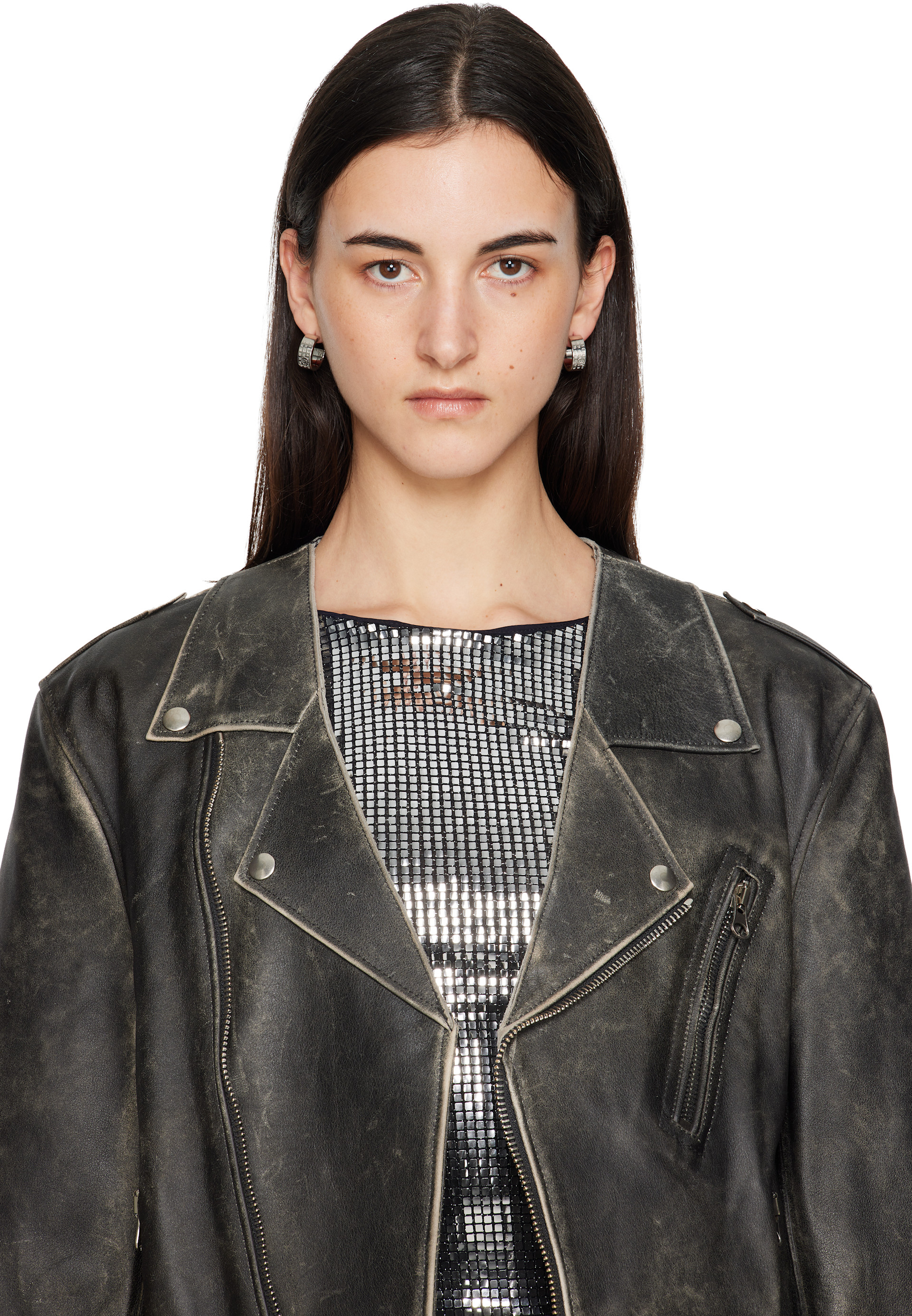 MM6 Maison Margiela - Boucles d'oreilles à logo