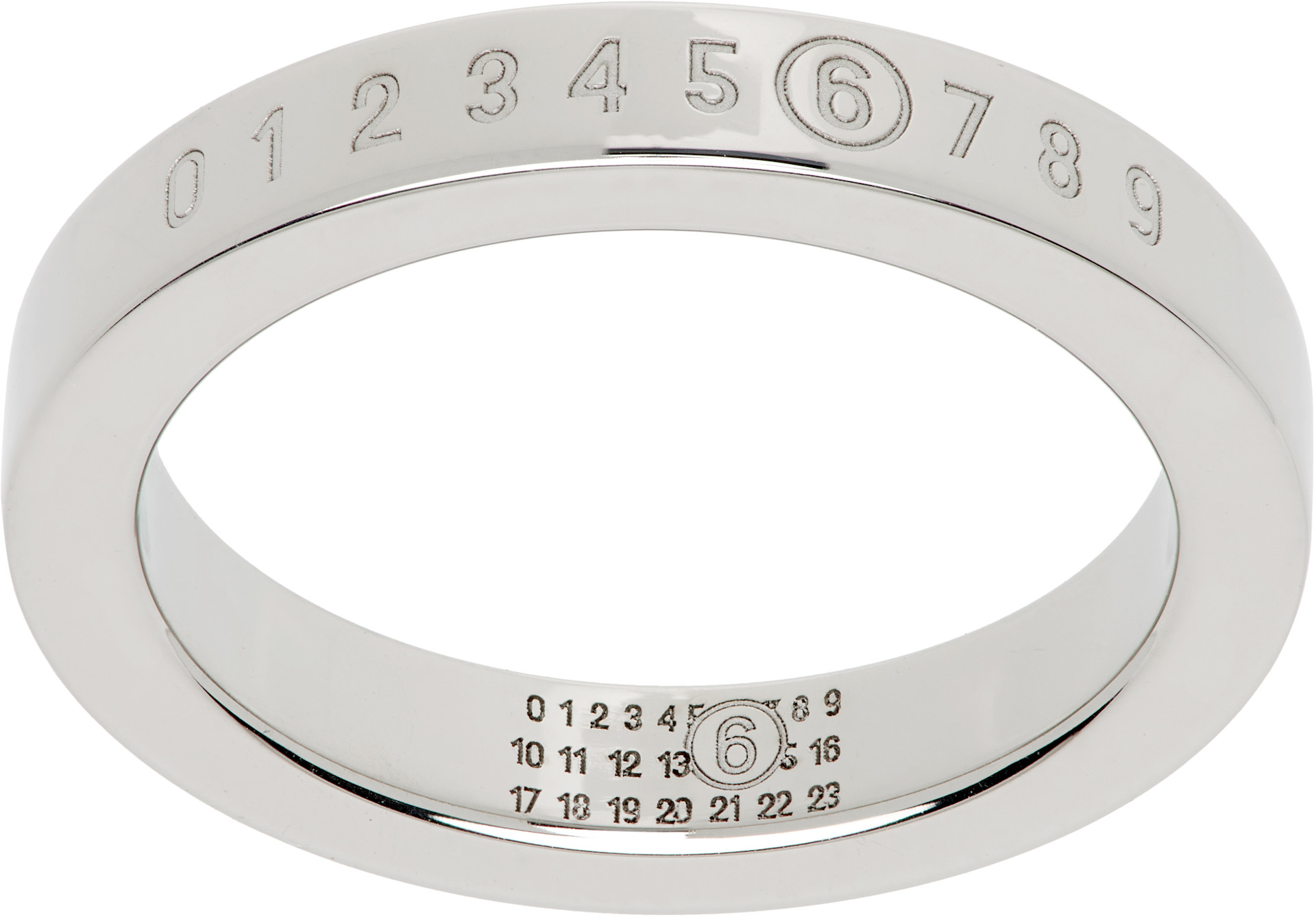 MM6 Maison Margiela - Bague à logo numérique