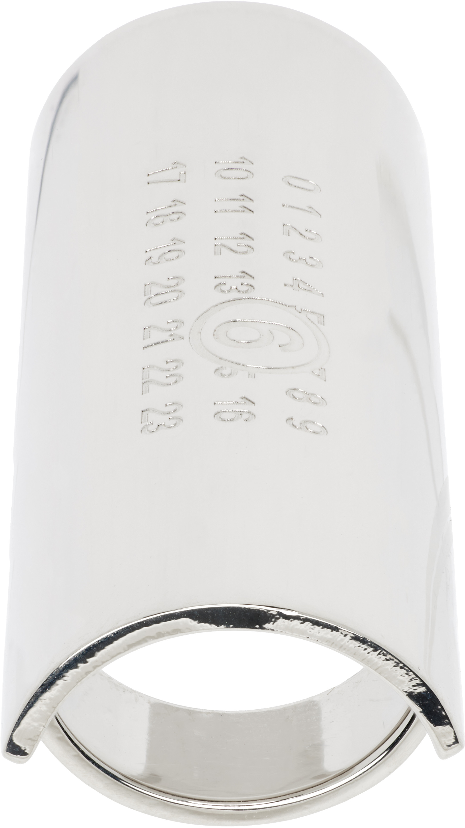 MM6 Maison Margiela - Bague large à logo numérique