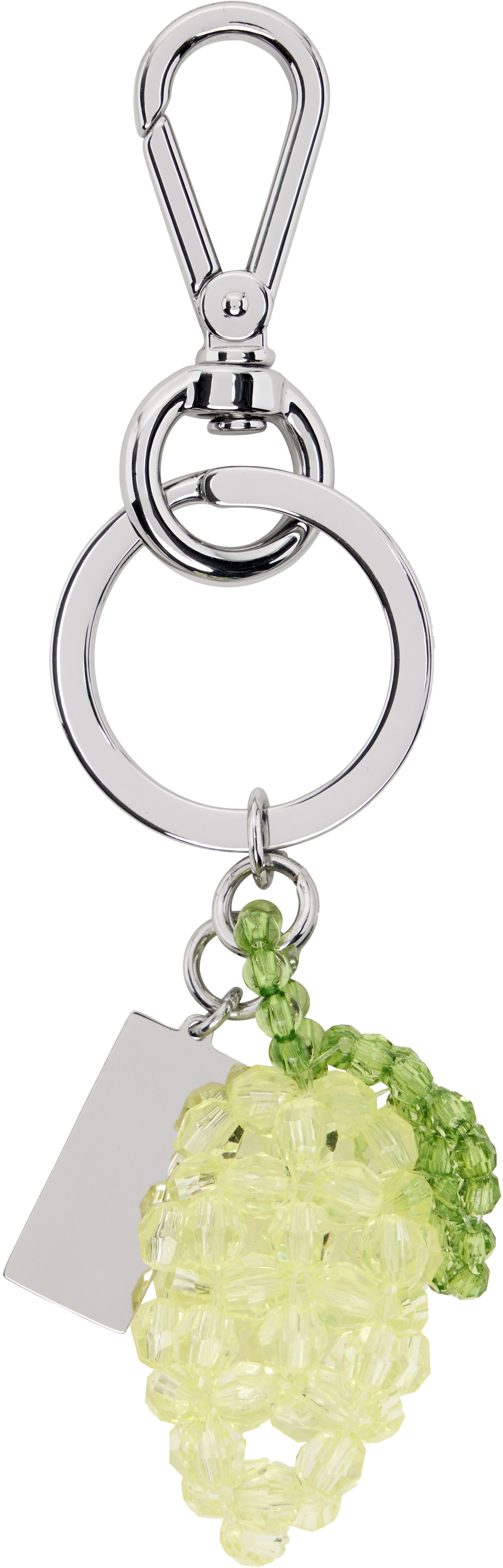 MM6 Maison Margiela: Yellow Lemon Beaded Numeric Keychain | SSENSE