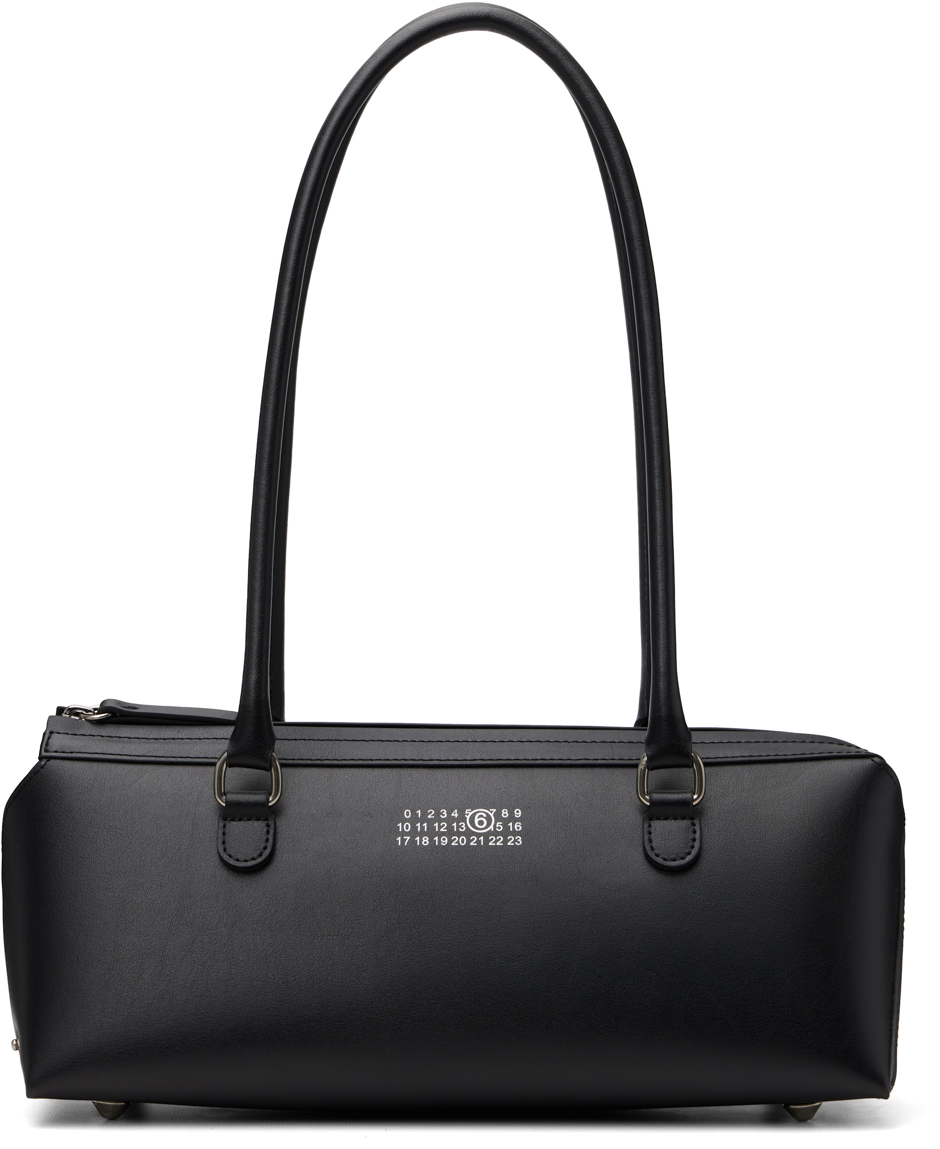 MM6 Maison Margiela: Black Small Bauletto Bag | SSENSE Canada