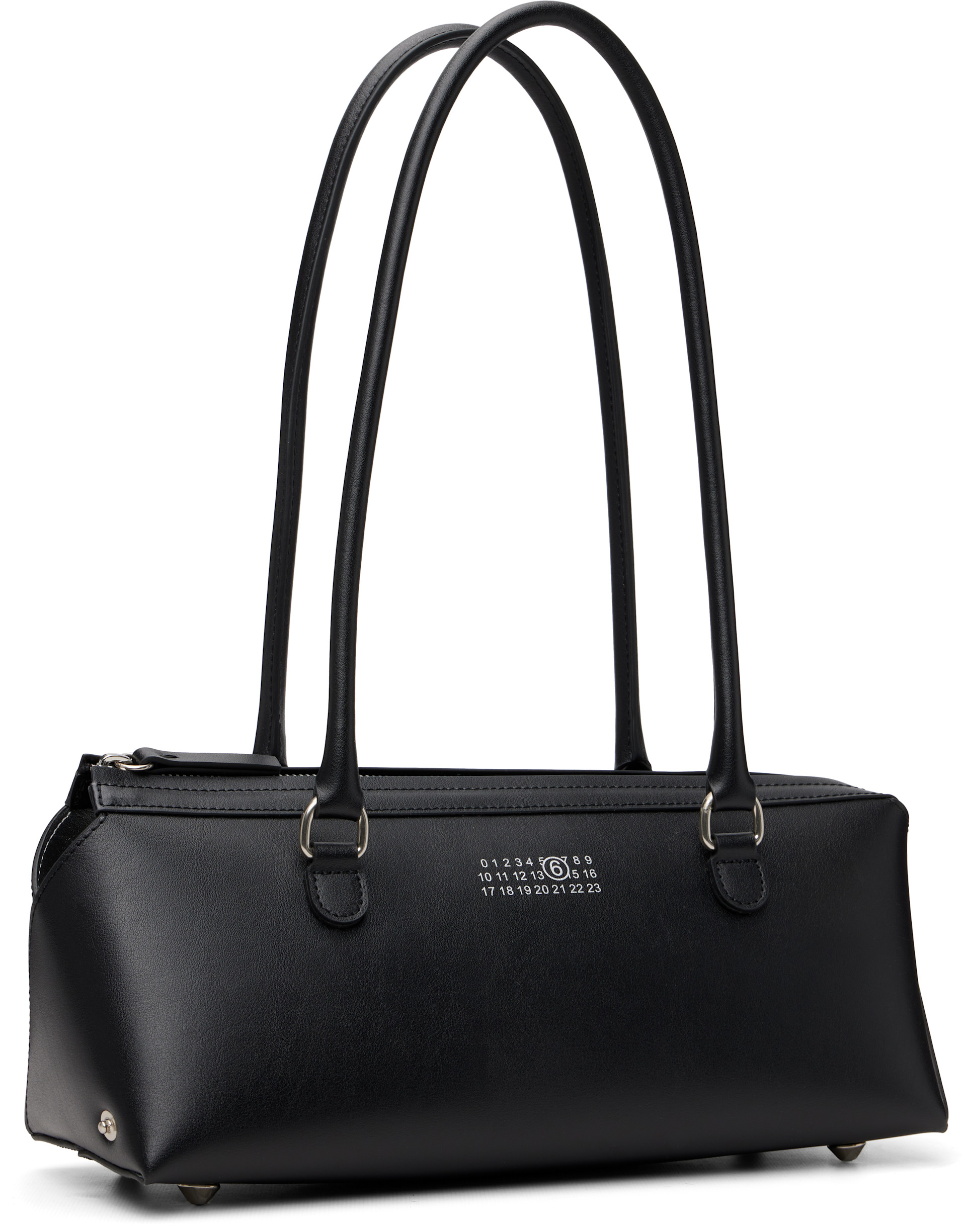 MM6 Maison Margiela: Black Small Bauletto Bag | SSENSE