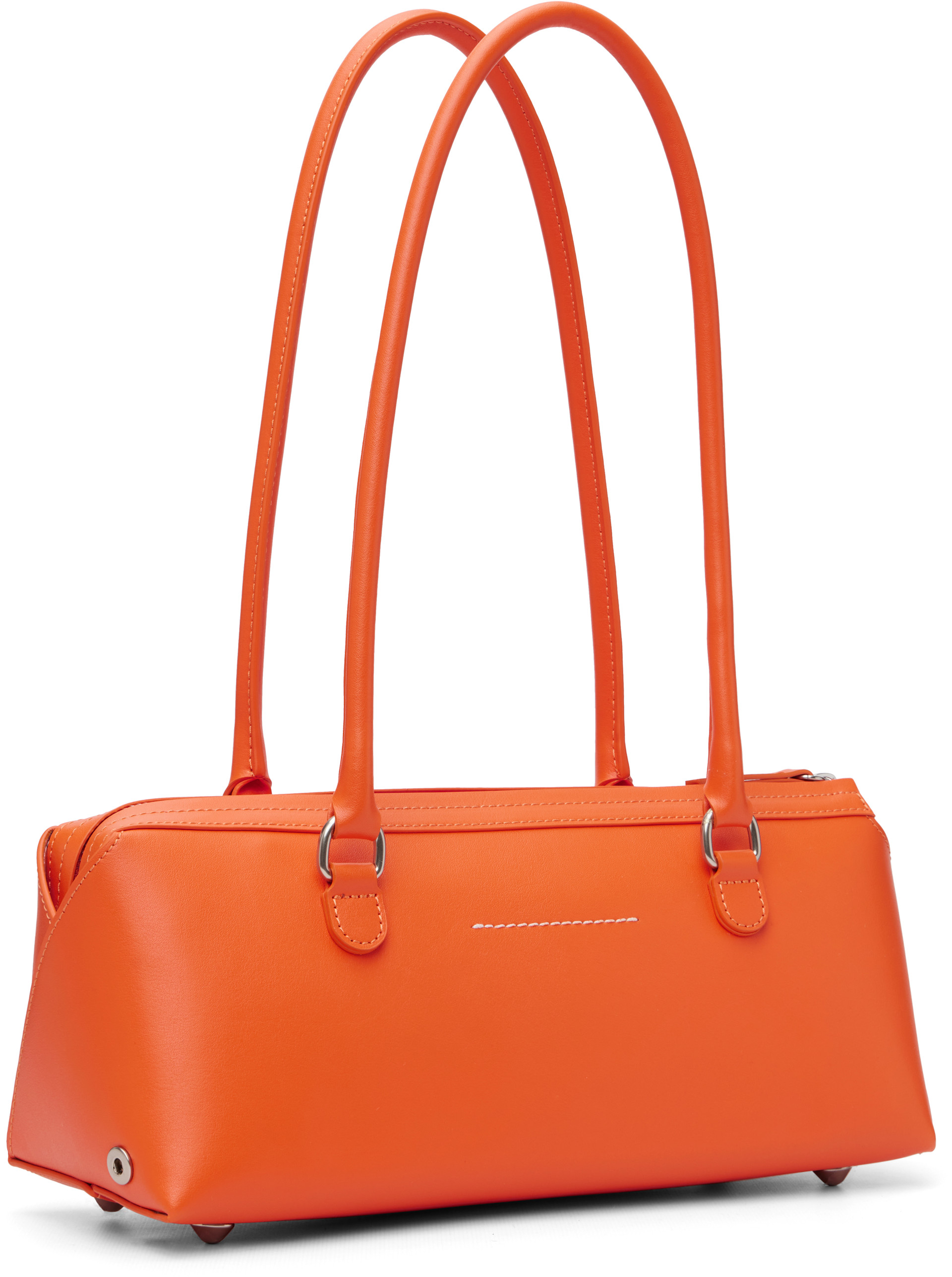 MM6 Maison Margiela: Orange Bauletto Small Shoulder Bag | SSENSE