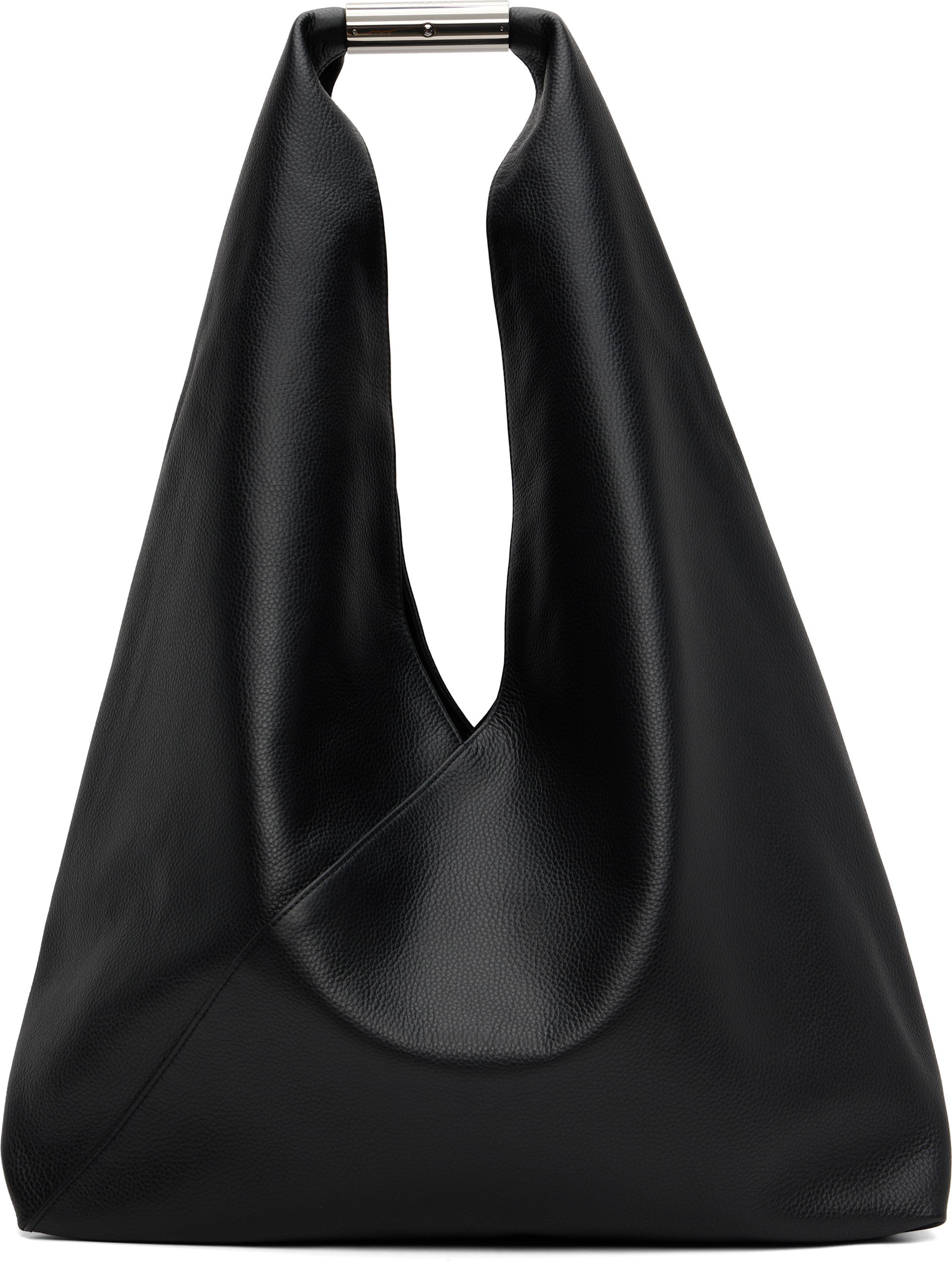 MM6 Maison Margiela ブラックハンドバッグ MM6 Maison Margiela: Black Jewel Handle Classic Tote | SSENSE