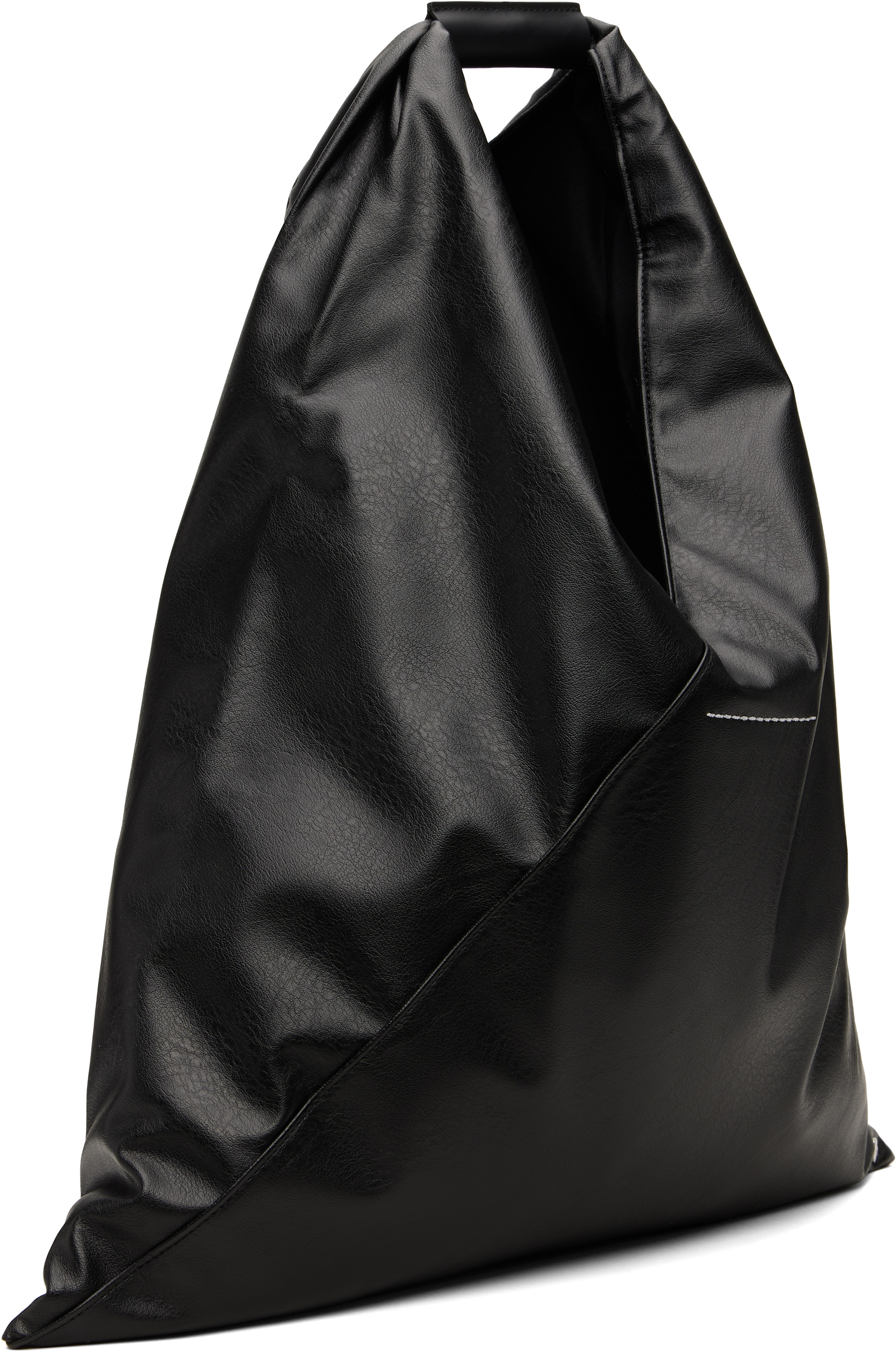 MM6 バケットトライアングルトート MM6 Maison Margiela: ブラック クラシック トライアングルトート