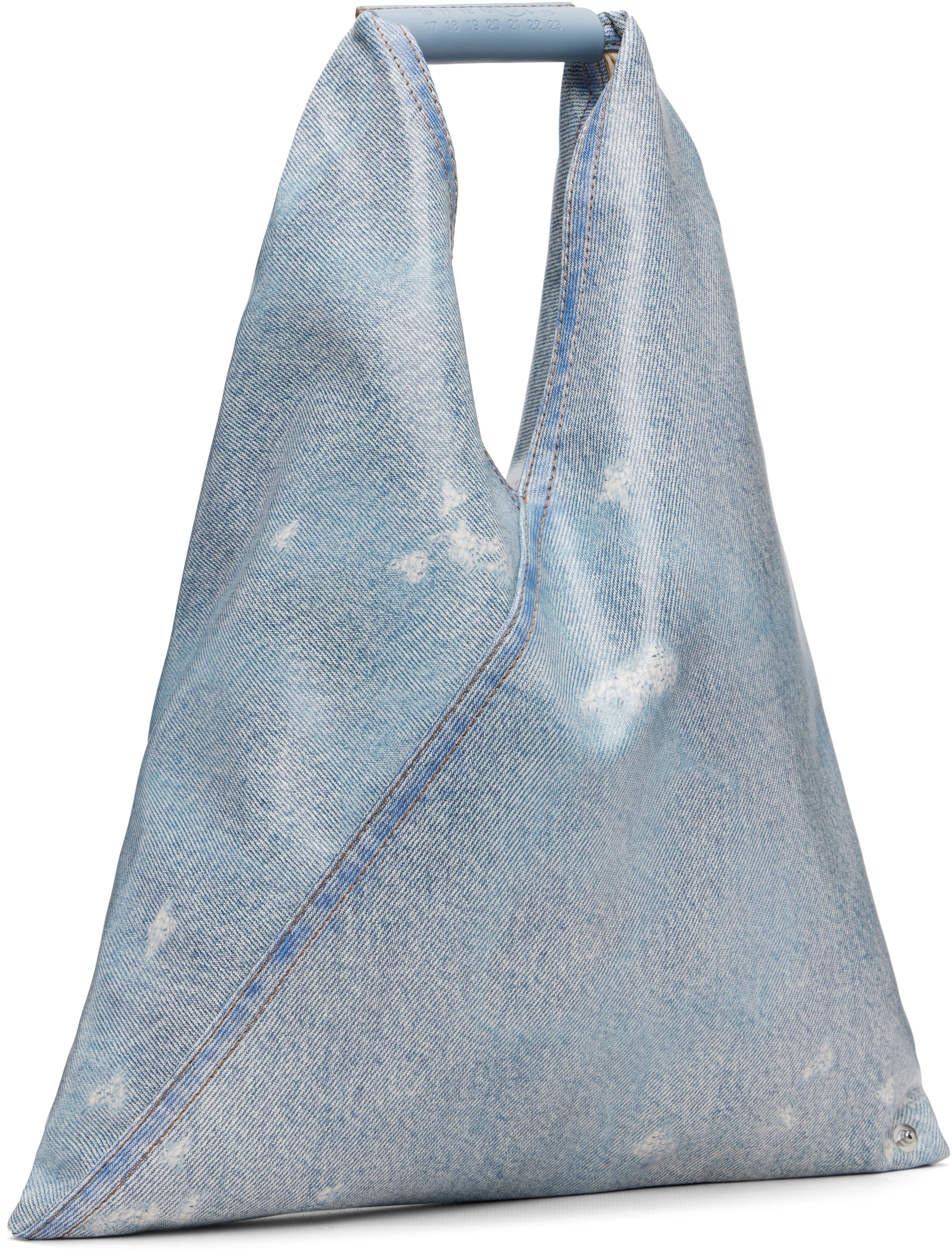 MM6 Maison Margiela: ブルー スモール トライアングルトート | SSENSE