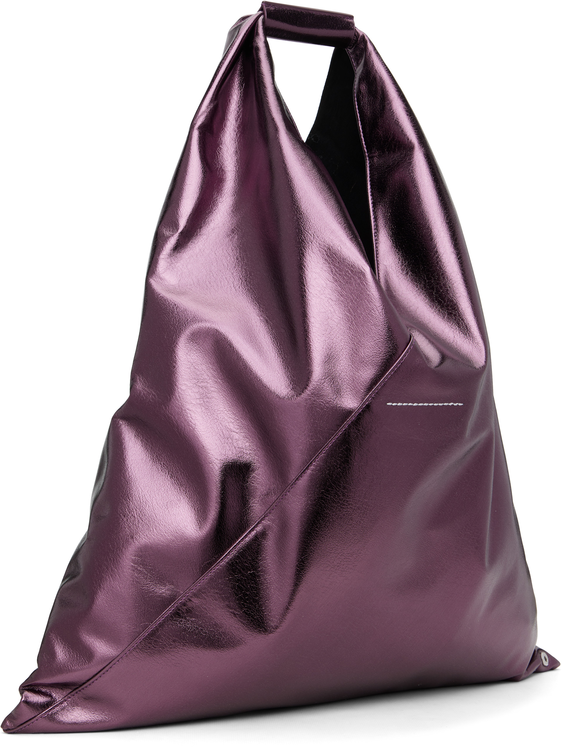 【ちこ】MM6 Maison Margiela テーラード 40 薄紫 MM6 Maison Margiela: Purple Classic Triangle Tote | SSENSE