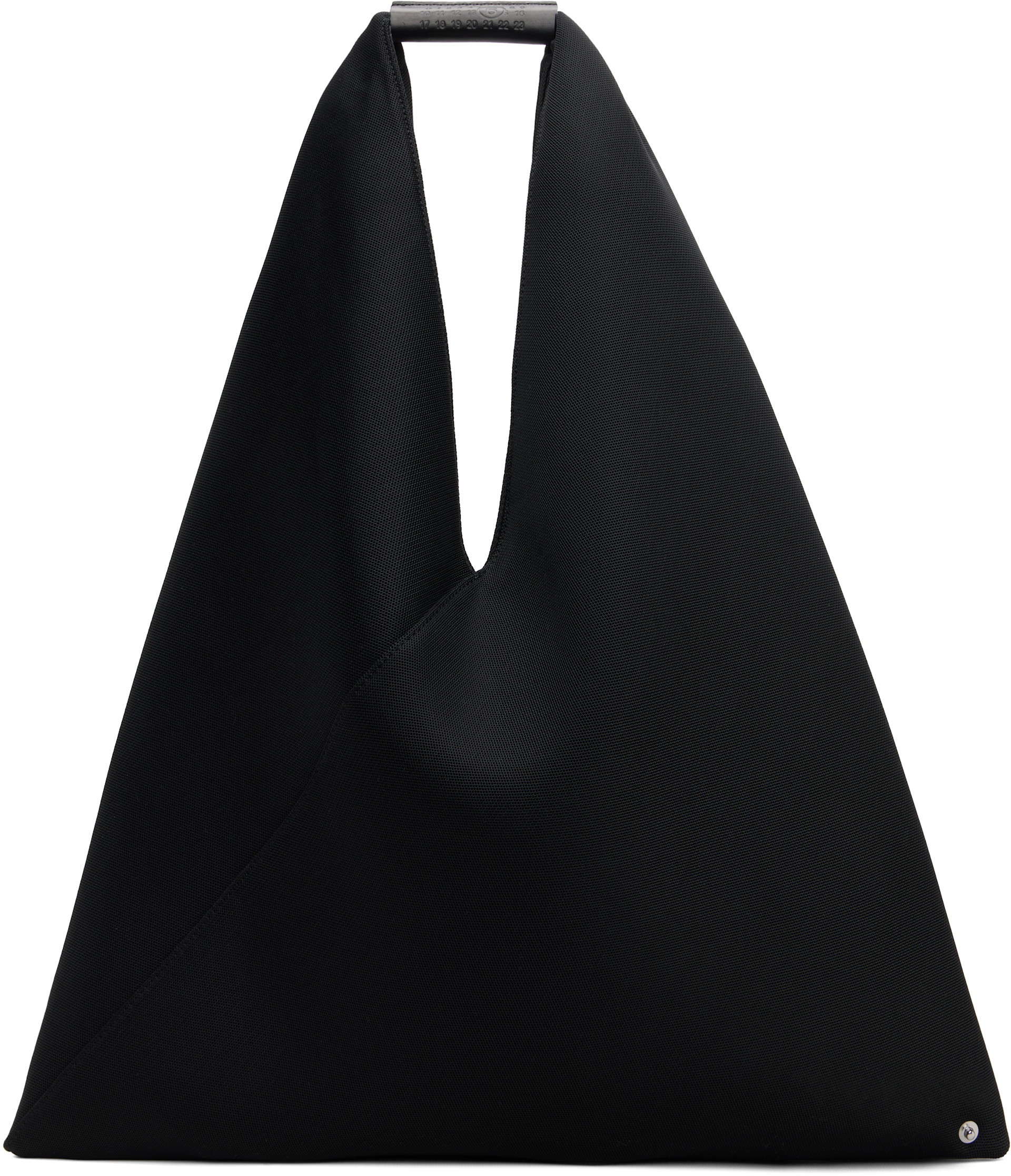 MM6 Maison Margiela: ブラック Triangle Classic クロスボディ トート