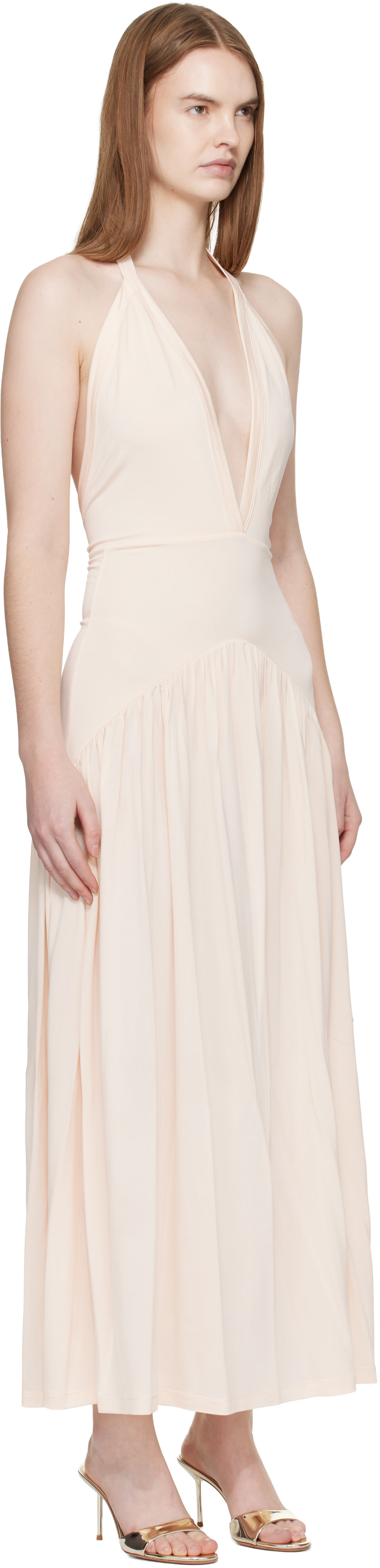 Aya Muse - Robe midi Ola blanc cassé