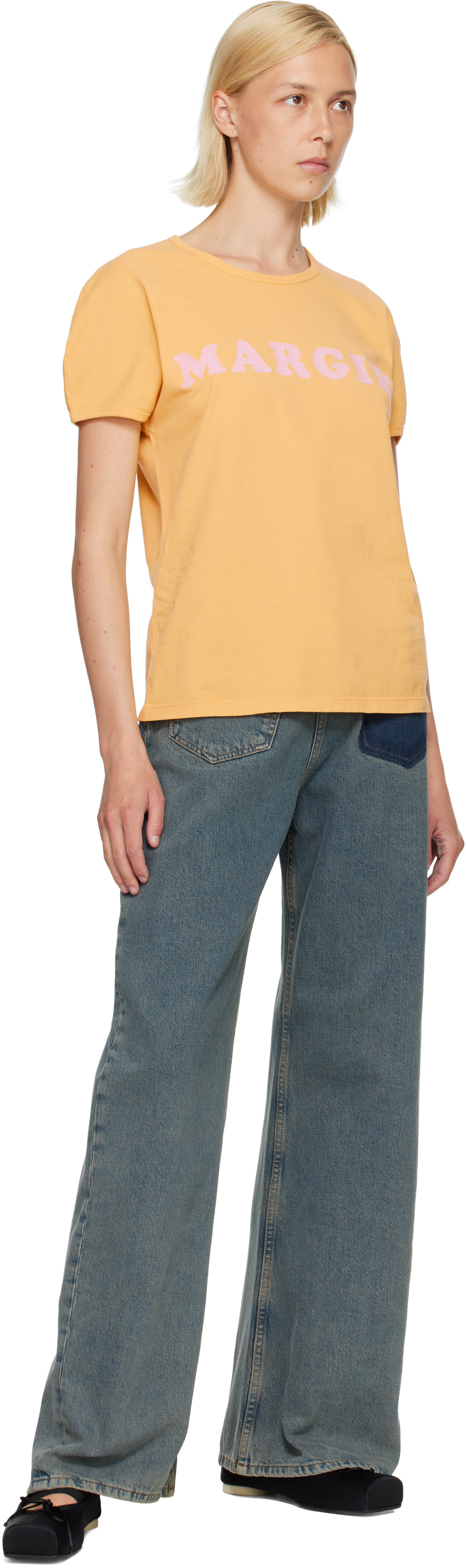 MM6 Maison Margiela: Blue Back-To-Back Jeans | SSENSE Sweden