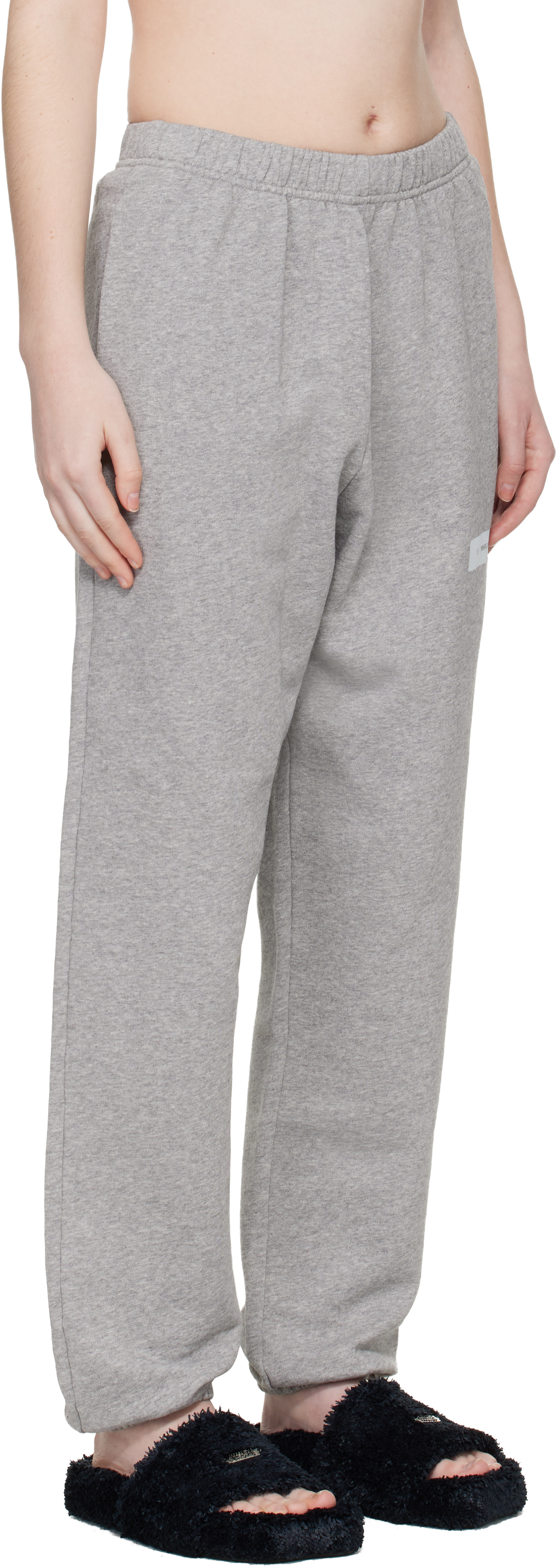 MM6 Maison Margiela: Gray Unbrushed Cotton Sweatpants | SSENSE Denmark