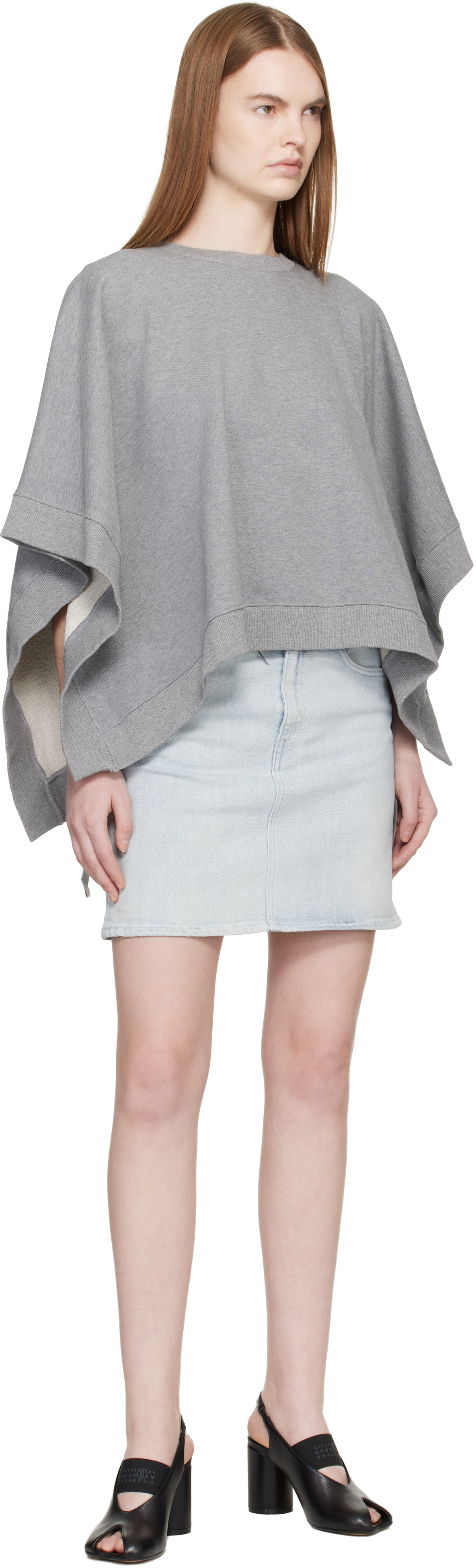 MM6 Maison Margiela: Blue Denim Miniskirt | SSENSE