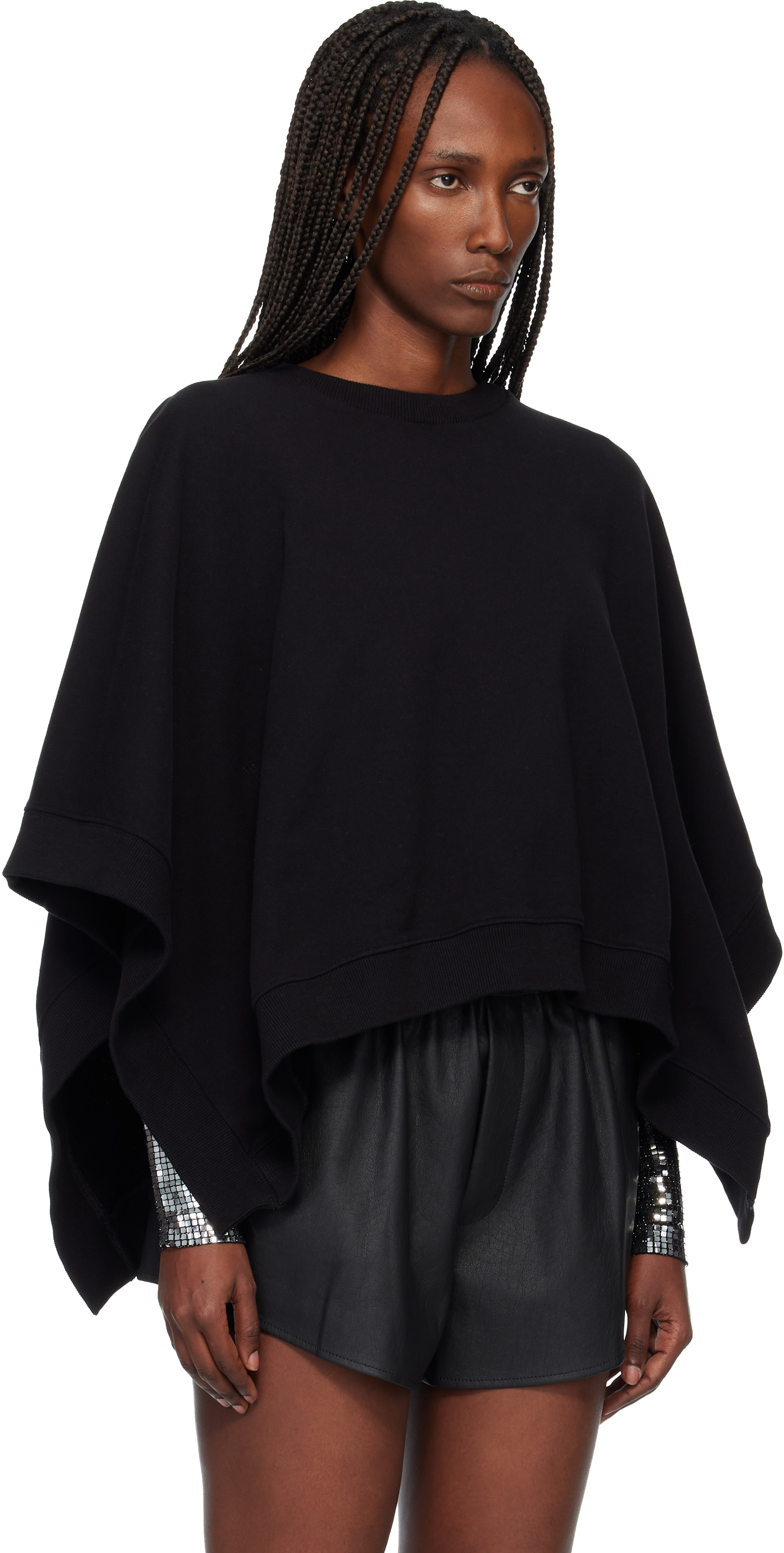 MM6 Maison Margiela - Pull molletonné noir en jersey
