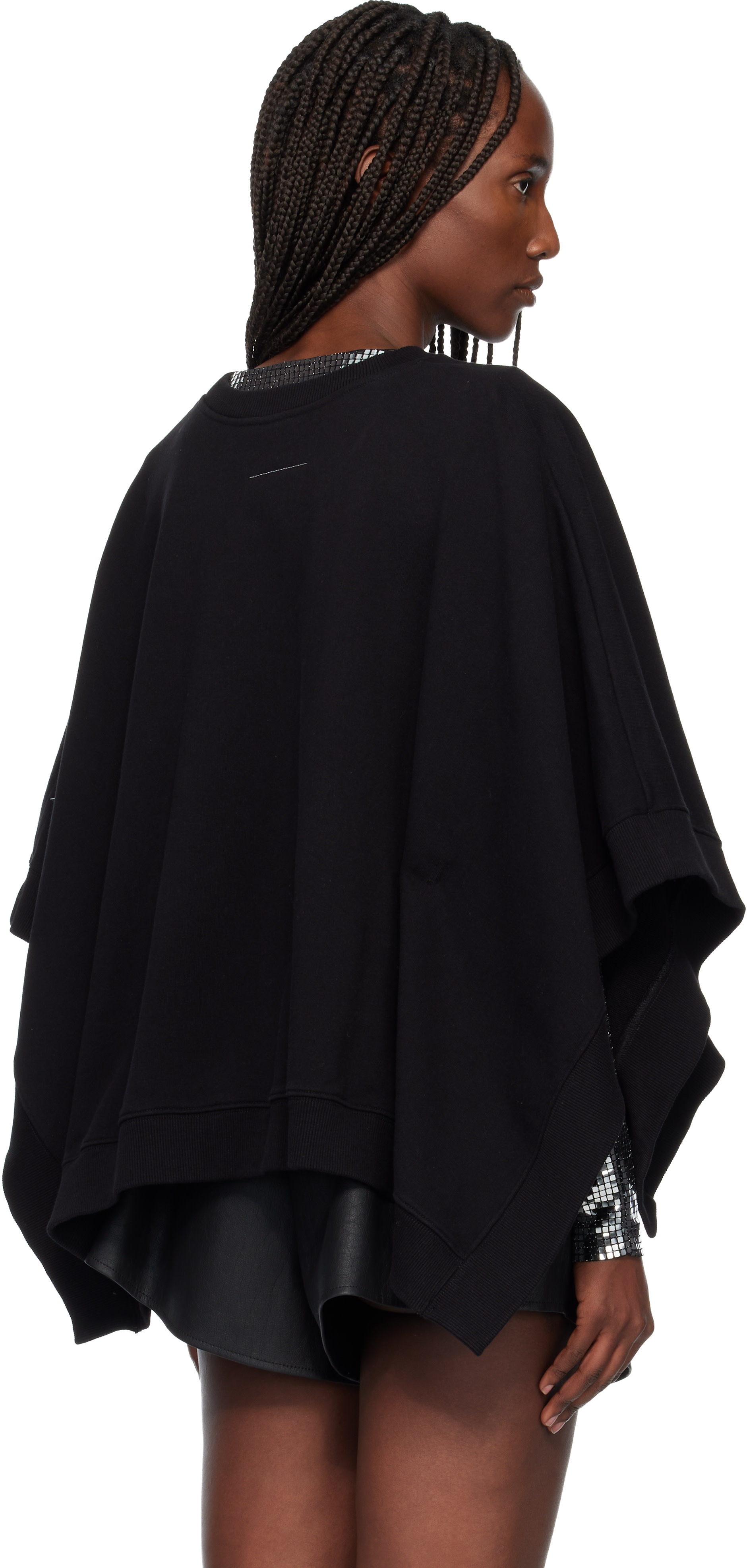 MM6 Maison Margiela - Pull molletonné noir en jersey