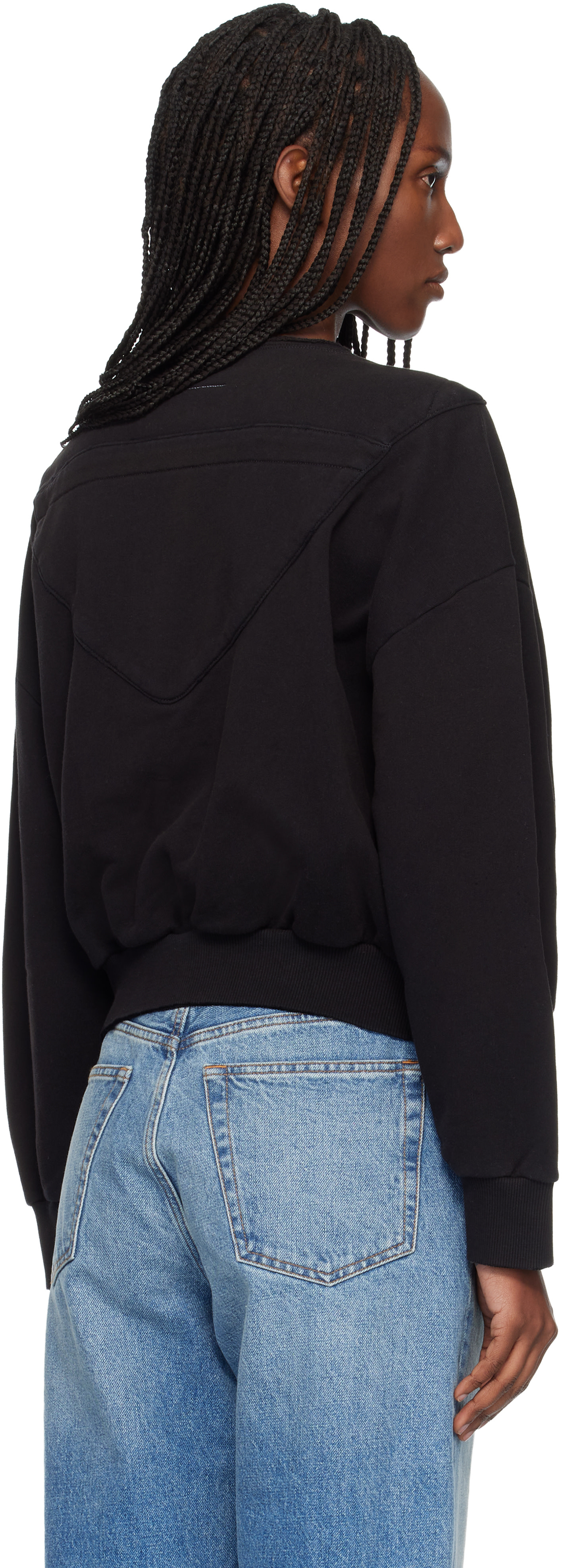MM6 Maison Margiela - Pull molletonné noir en coton