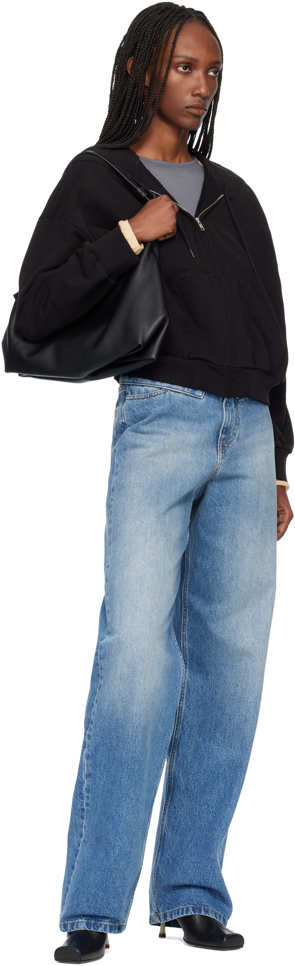 MM6 Maison Margiela - Pull molletonné noir en coton