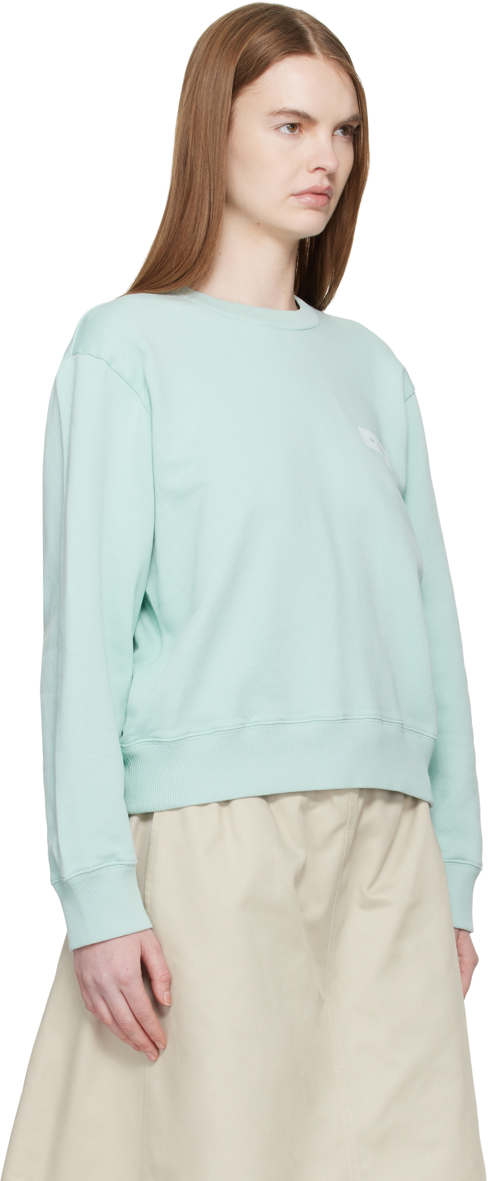 MM6 Maison Margiela - Pull molletonné bleu en coton