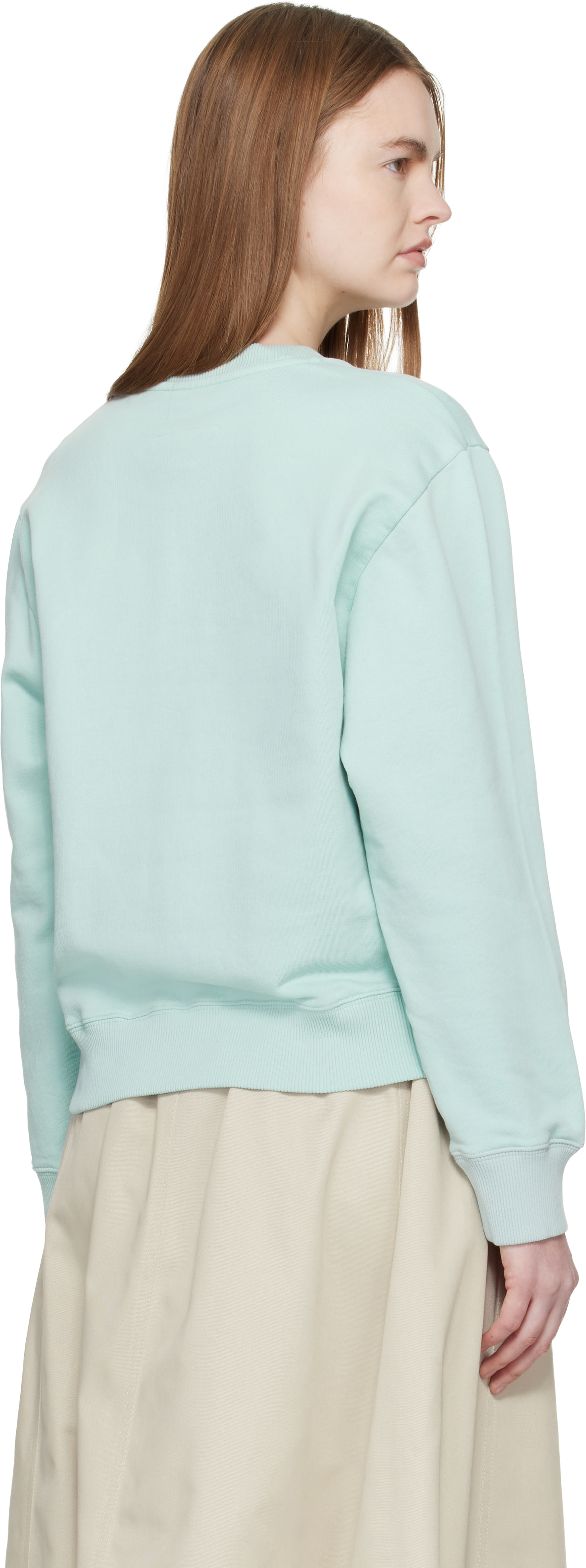 MM6 Maison Margiela - Pull molletonné bleu en coton