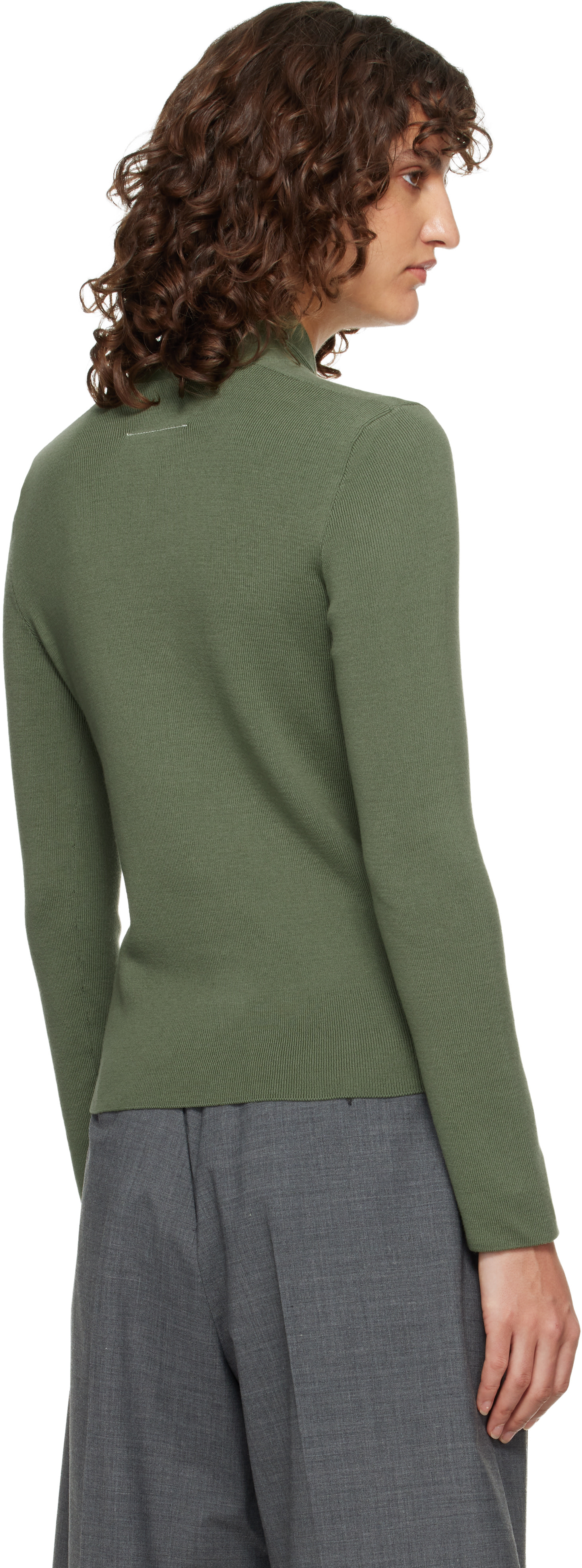 MM6 Maison Margiela - Pull kaki en coton