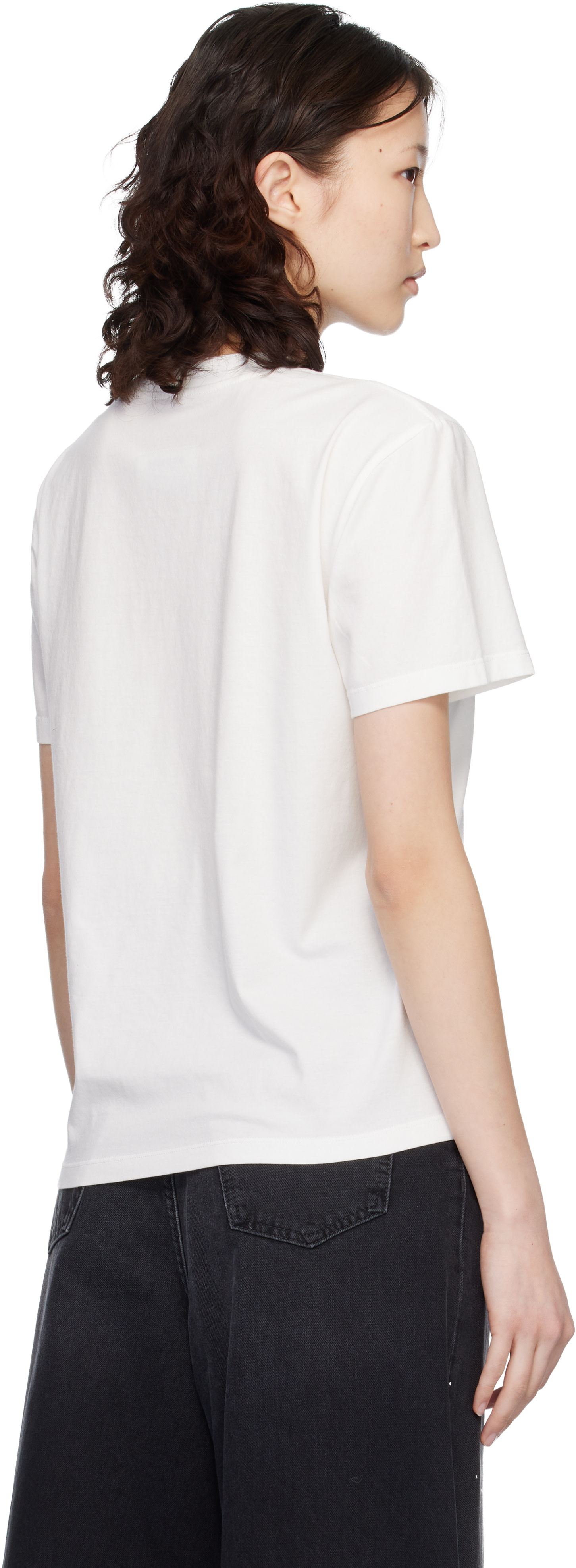 MM6 Maison Margiela: Off-White Spray Paint T-shirt | SSENSE