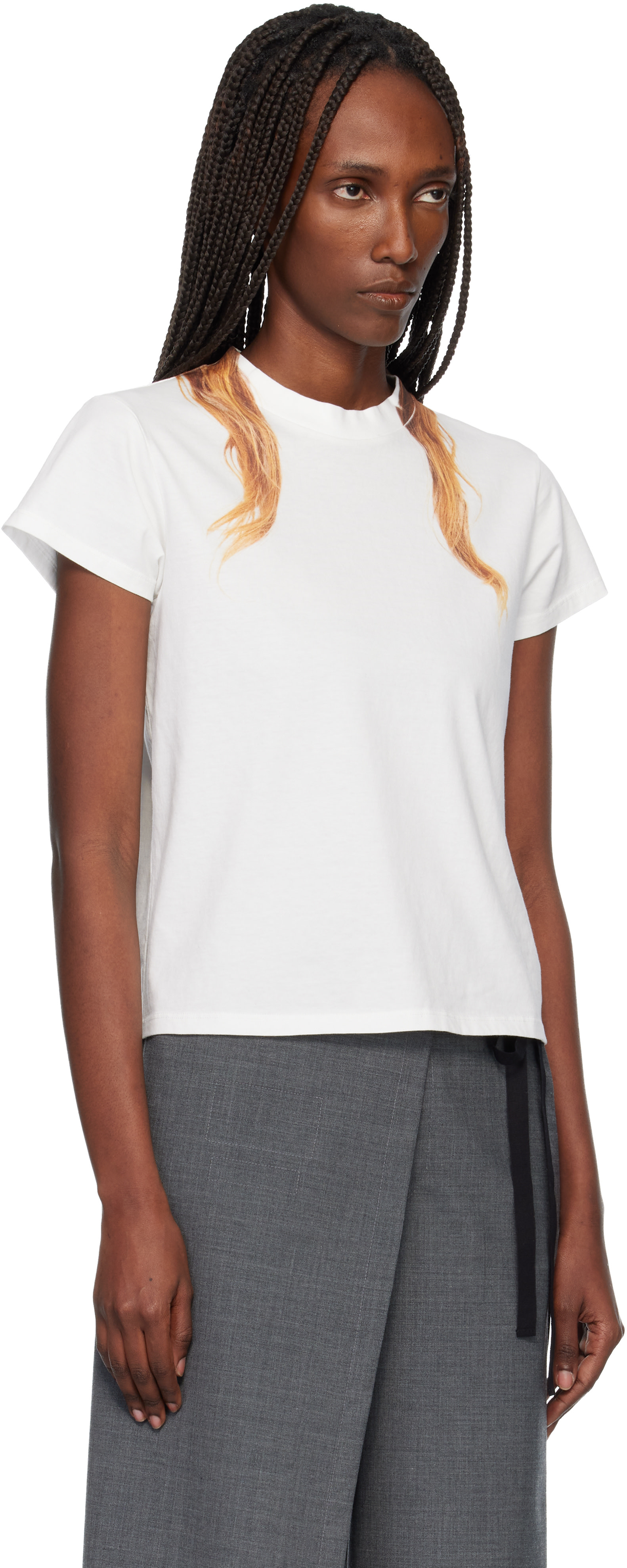 MM6 Maison Margiela: Off-White Cotton Jersey T-shirt | SSENSE