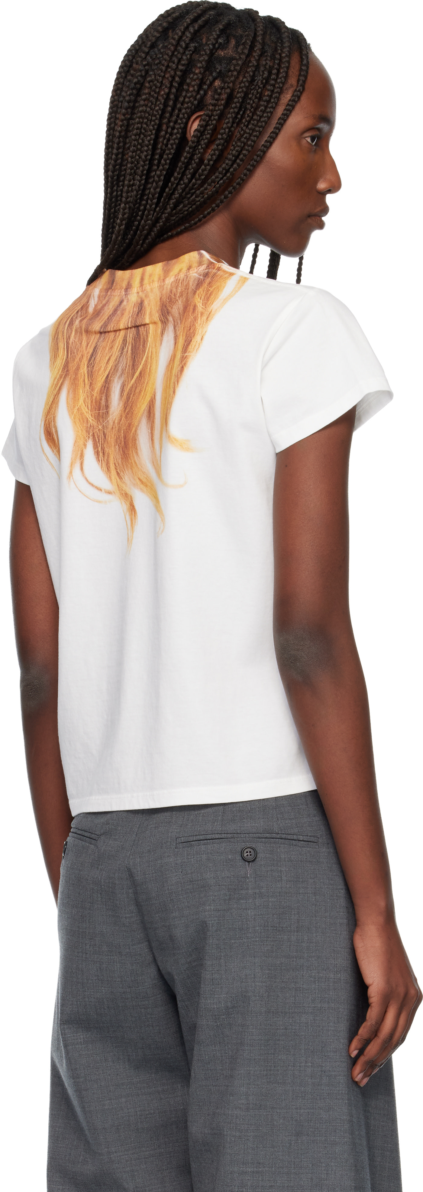 MM6 Maison Margiela: Off-White Cotton Jersey T-shirt | SSENSE