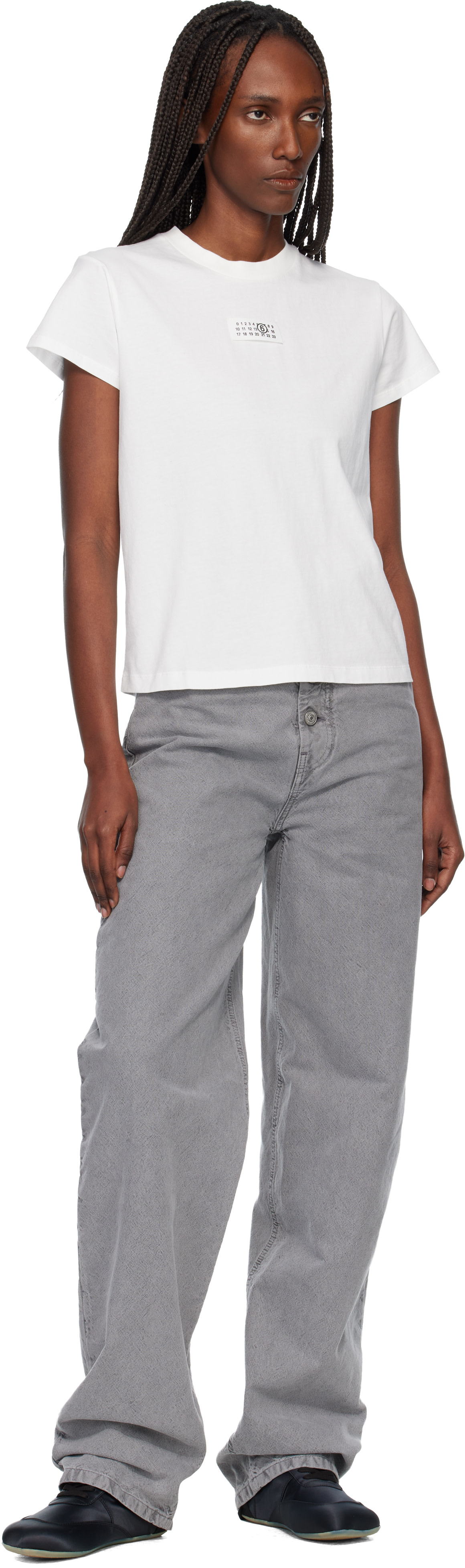 MM6 Maison Margiela: Off-White Numeric Cotton T-shirt | SSENSE