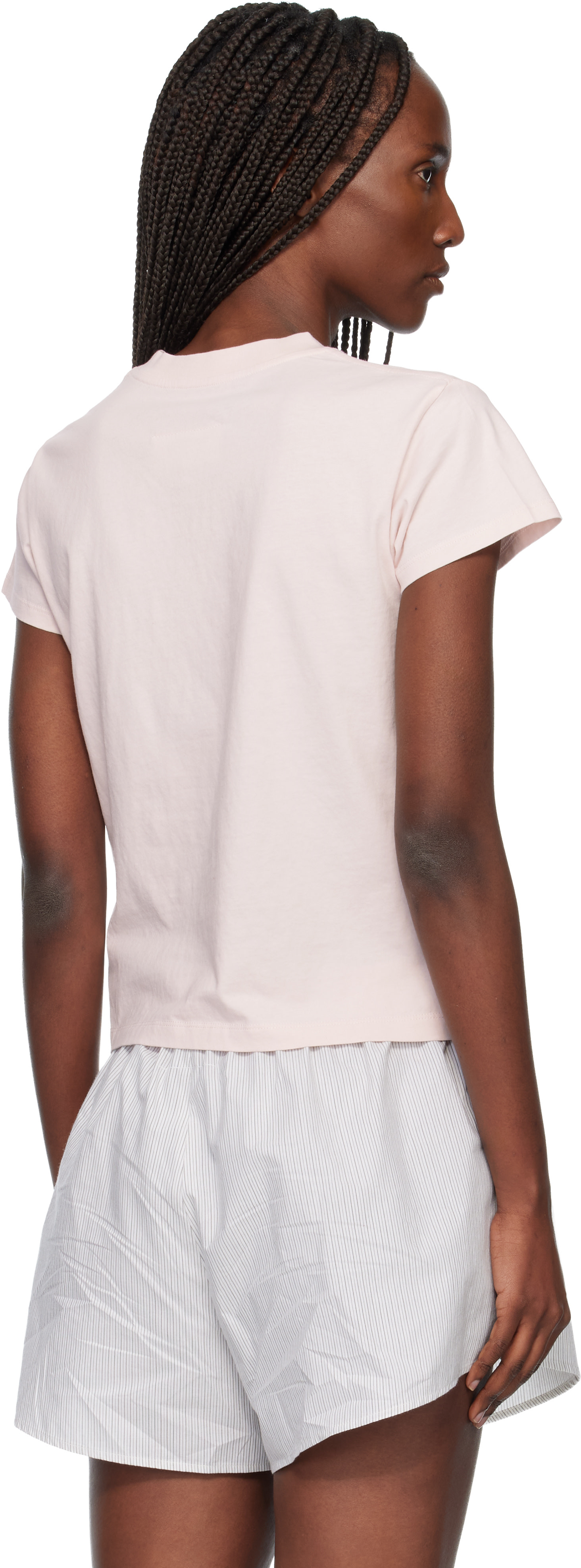 MM6 Maison Margiela: Pink Numeric Cotton T-shirt | SSENSE