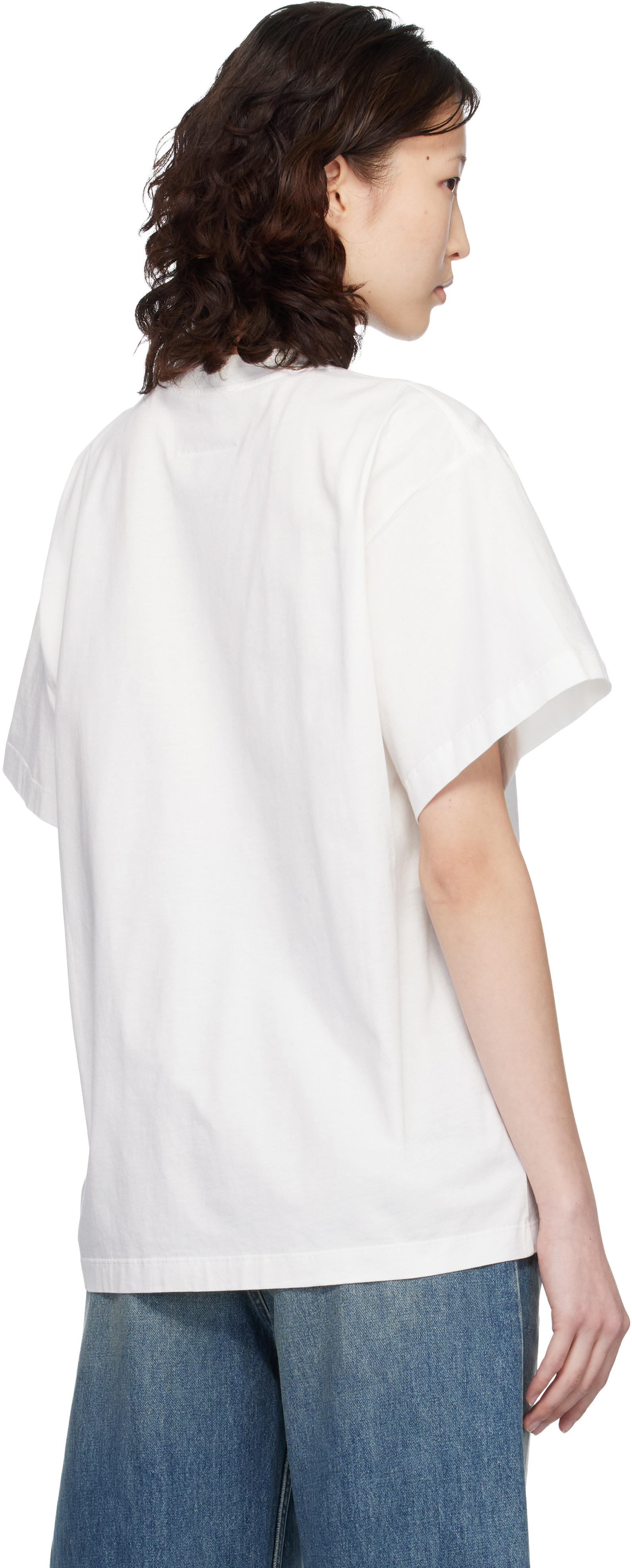 MM6 Maison Margiela: Off-White Library Stamp T-shirt | SSENSE