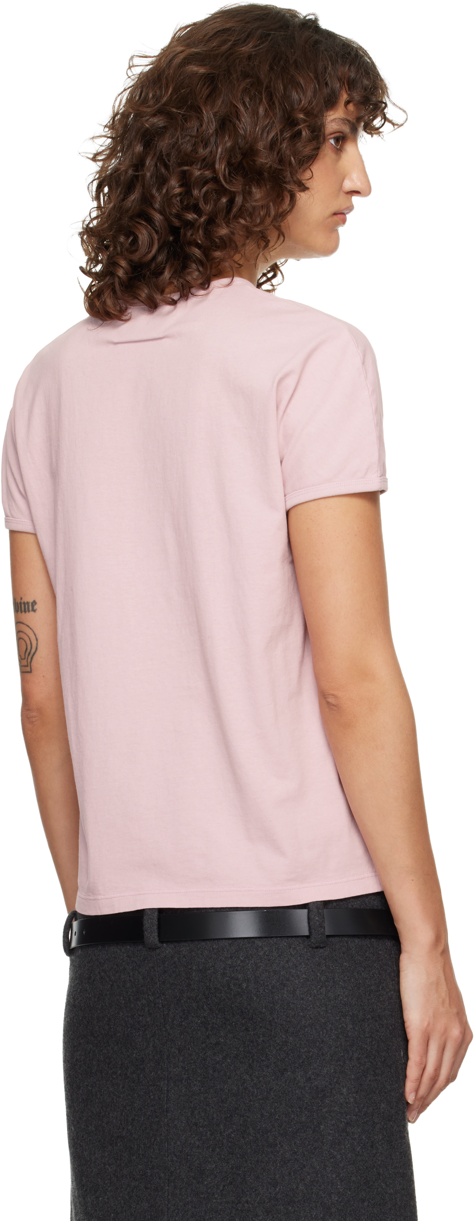 MM6 Maison Margiela ローズプリント Tシャツ MM6 Maison Margiela: Pink 'Margie' T-Shirt | SSENSE United Kingdom