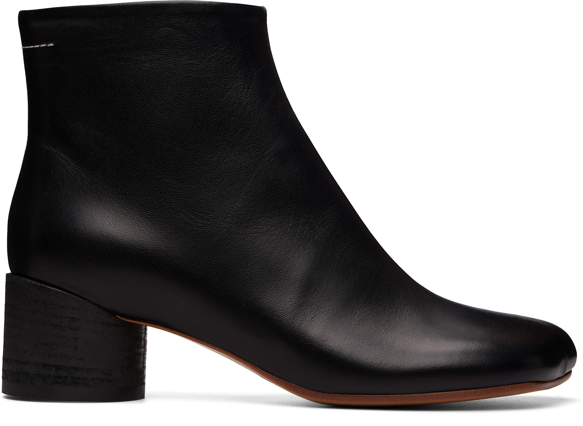 MM6 Maison Margiela: Black Anatomic Ankle Boots | SSENSE