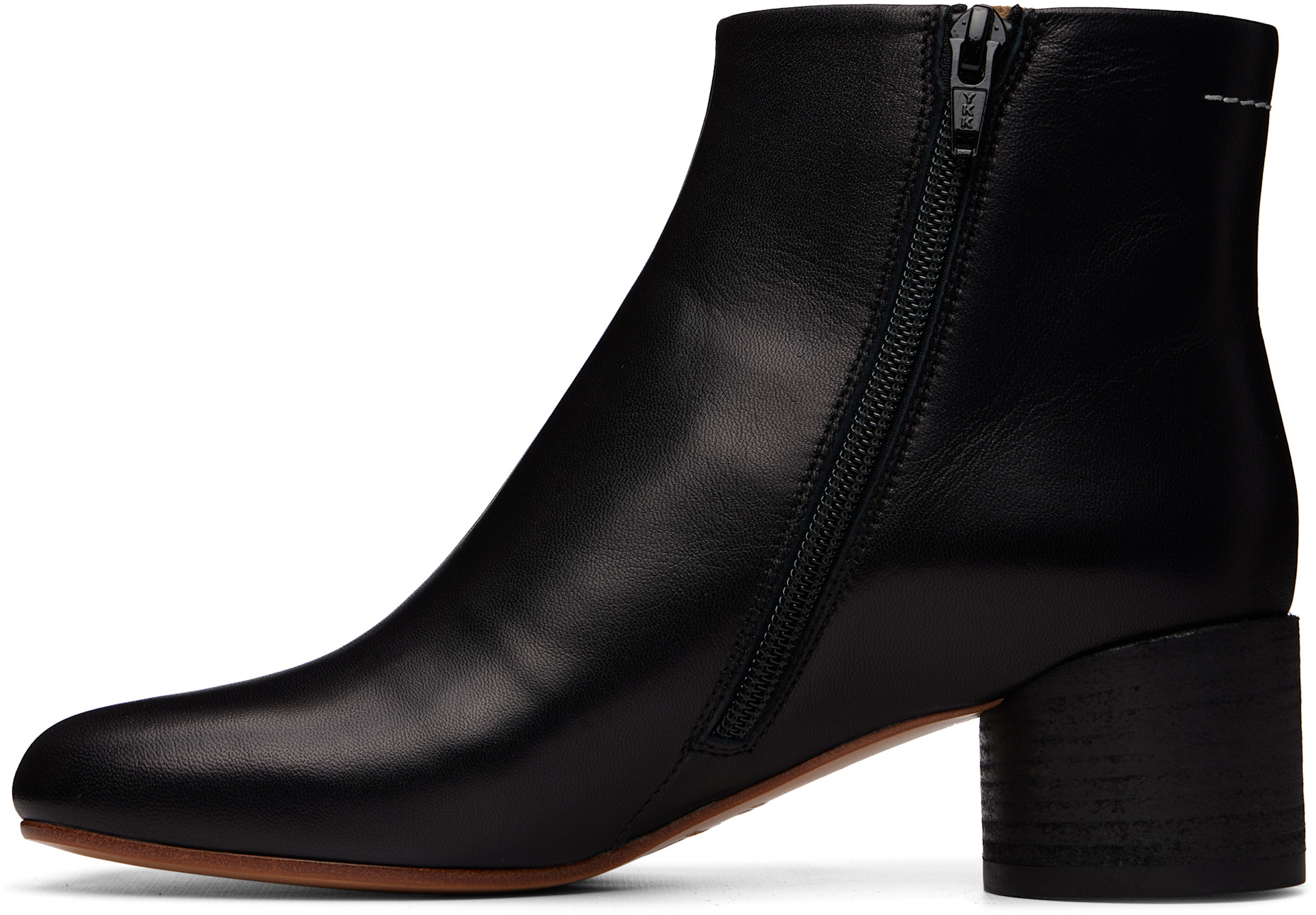 MM6 Maison Margiela: ブラック Anatomic アンクルブーツ | SSENSE 日本