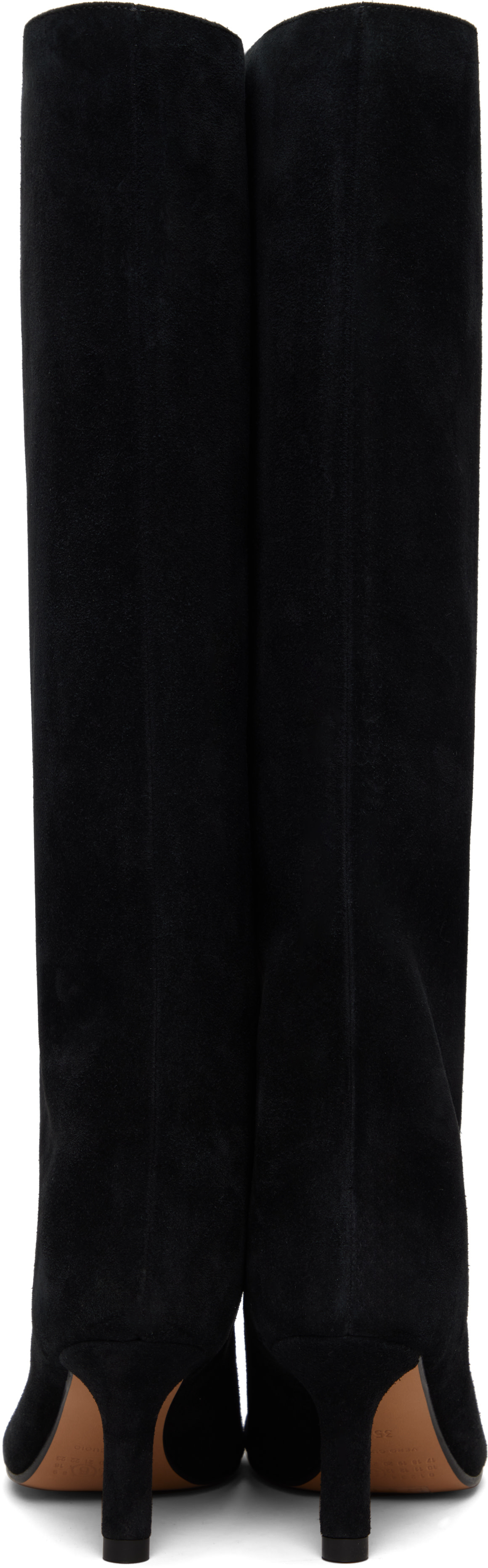 MM6 Maison Margiela - Black Suede Tall Boots