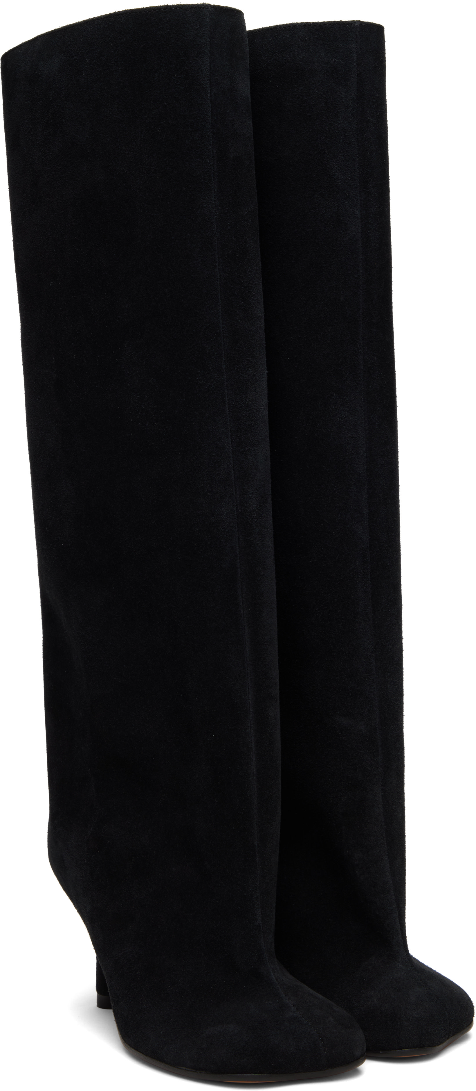MM6 Maison Margiela - Black Suede Tall Boots