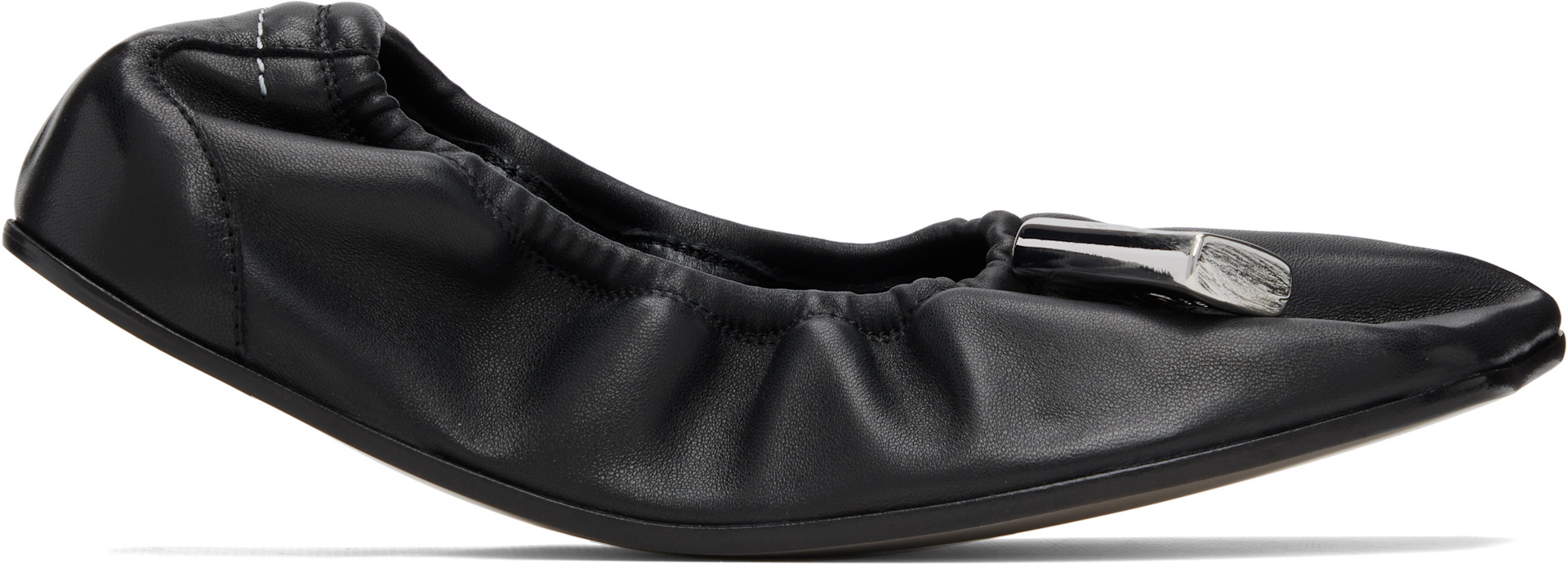 MM6 Maison Margiela: ブラック Anatomic Travel チャーム バレエ 